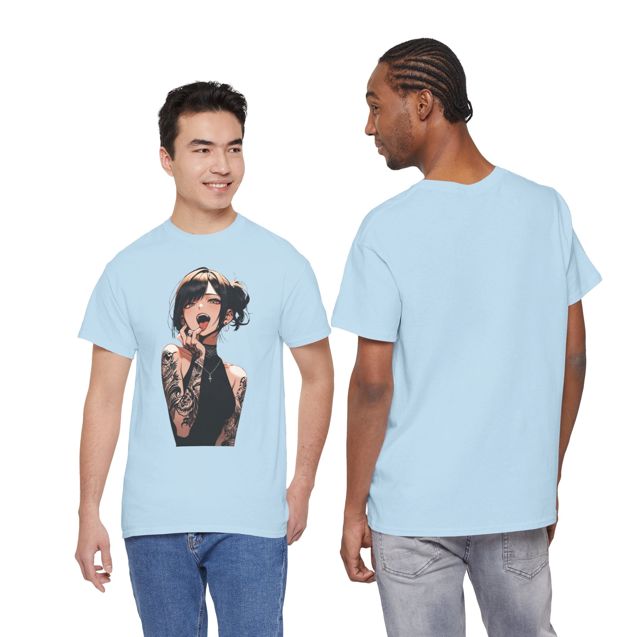 Gothic Himiko Toga Tattooed Ahegao Heavy Cotton Tee