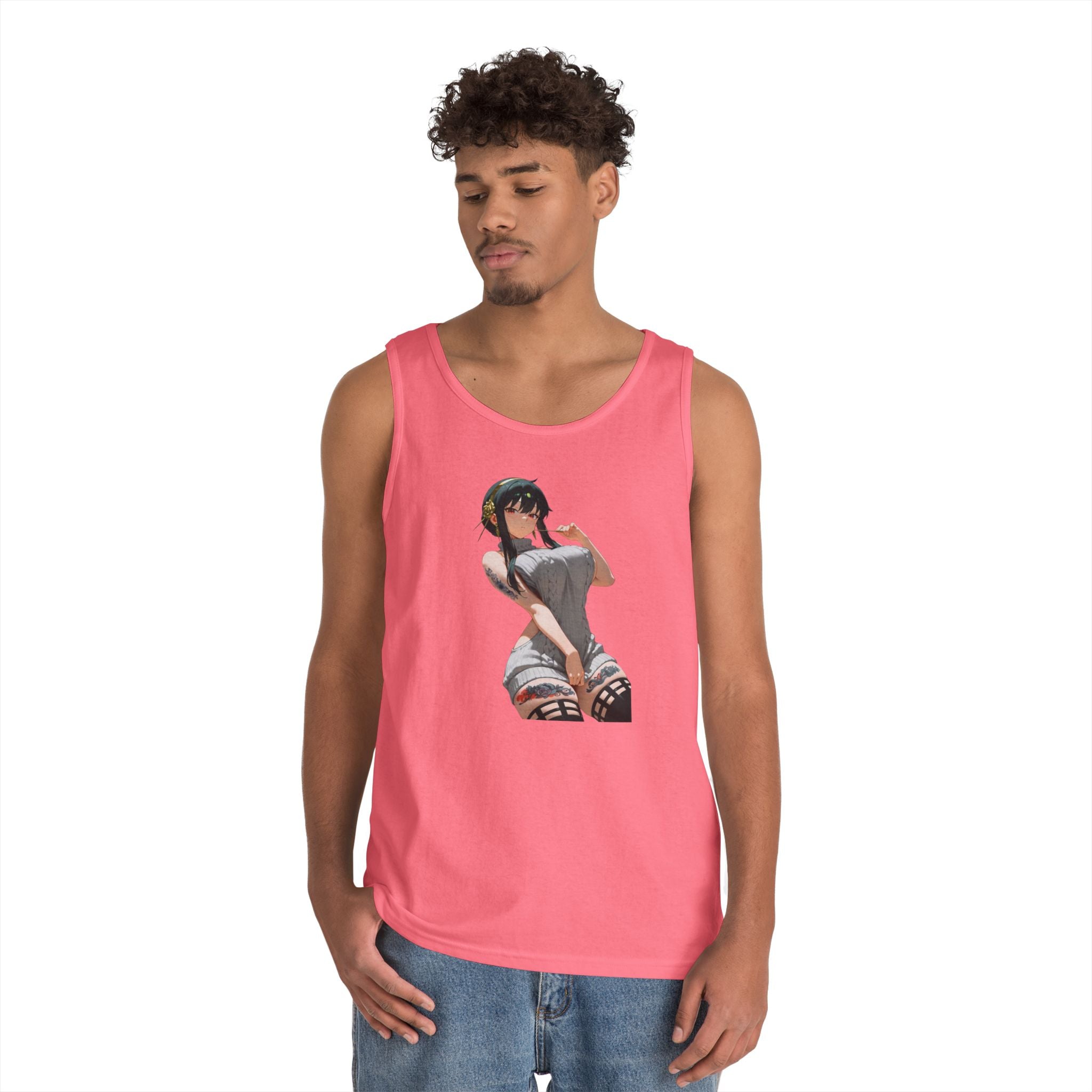 Yor Forger Sexy Tattooed Anime Heavy Cotton Tank Top