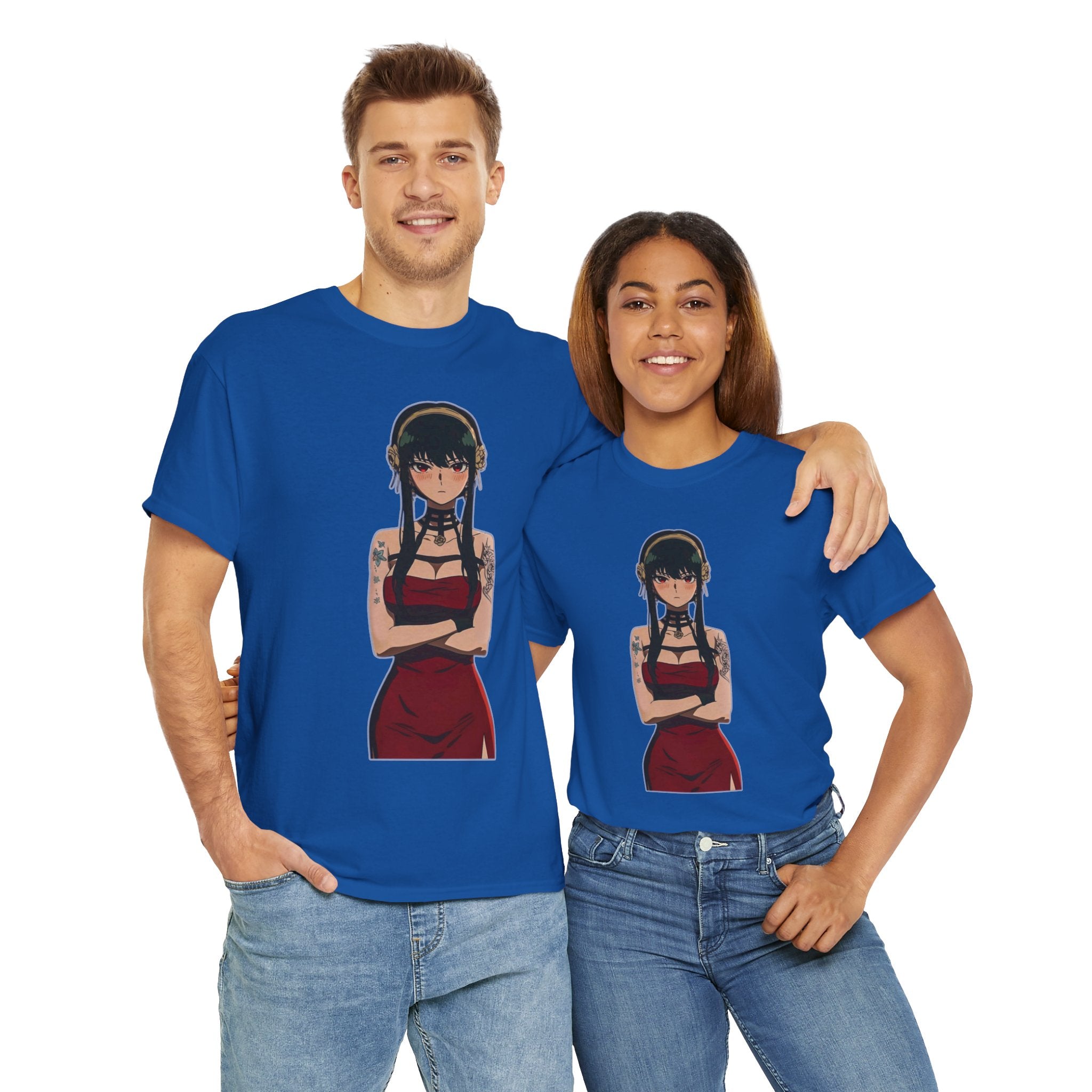 Yor Forger Elegant Tattooed Anime Unisex Heavy Cotton Tee