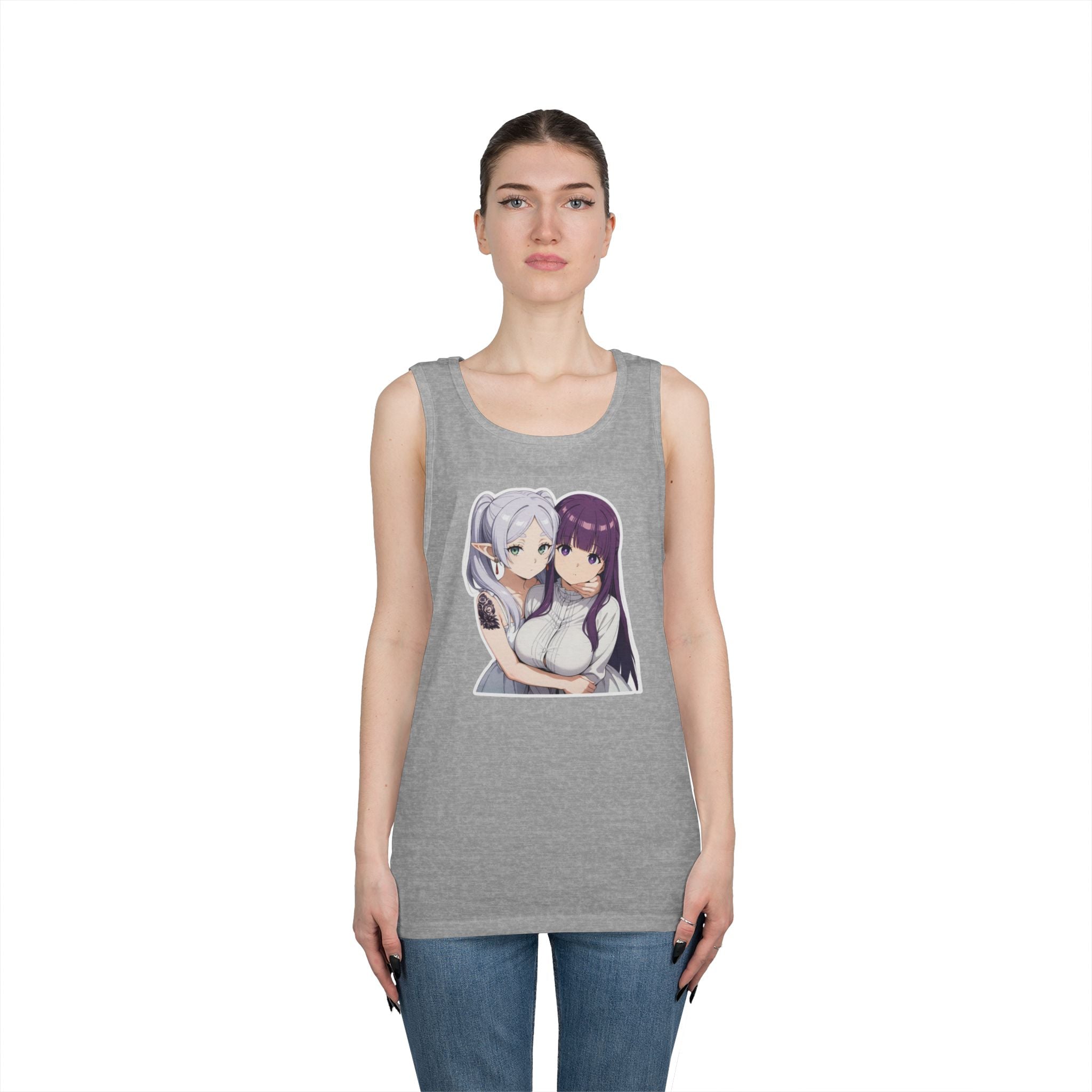 Fern x Frieren Waifu Heavy Cotton Tank Top