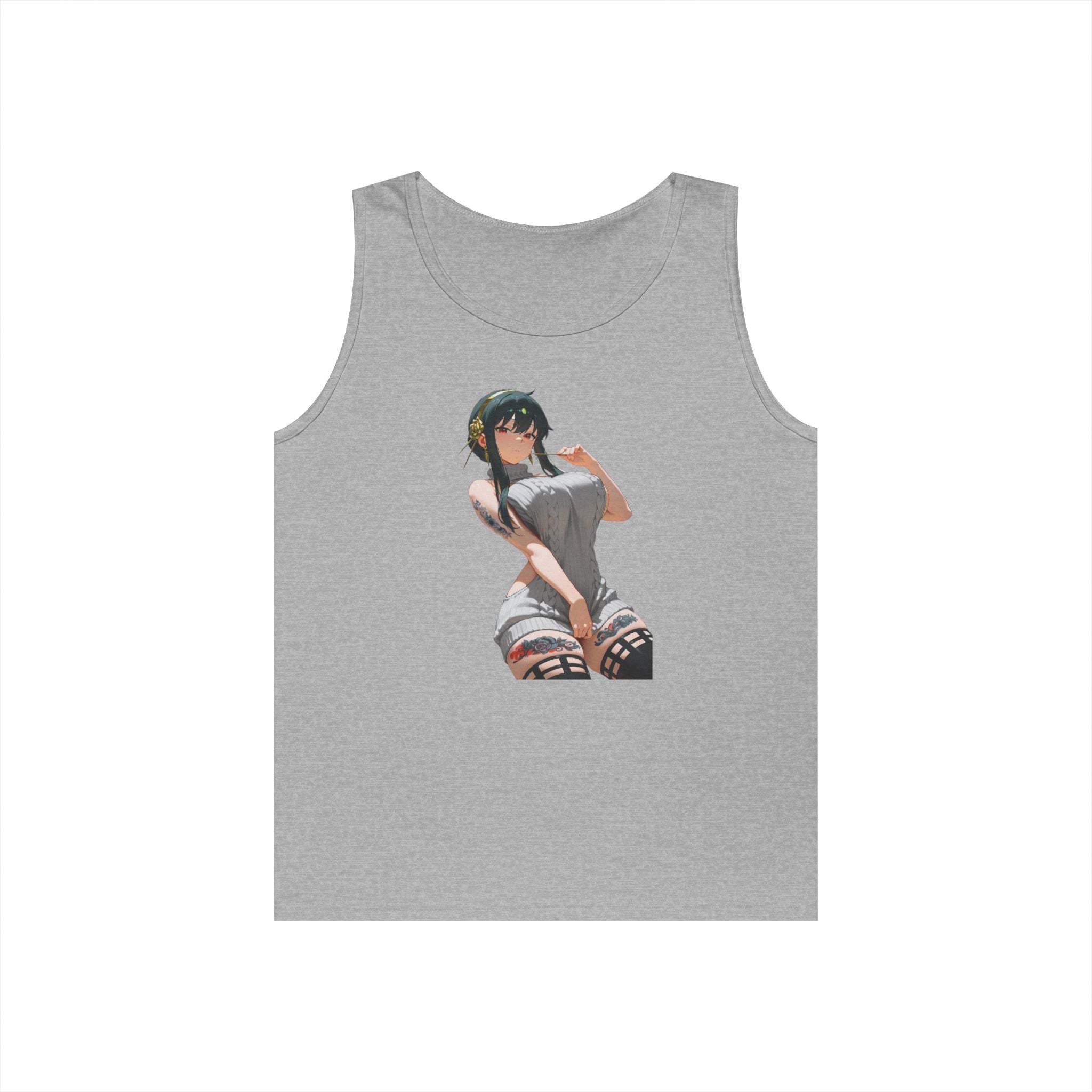 Yor Forger Sexy Tattooed Anime Heavy Cotton Tank Top