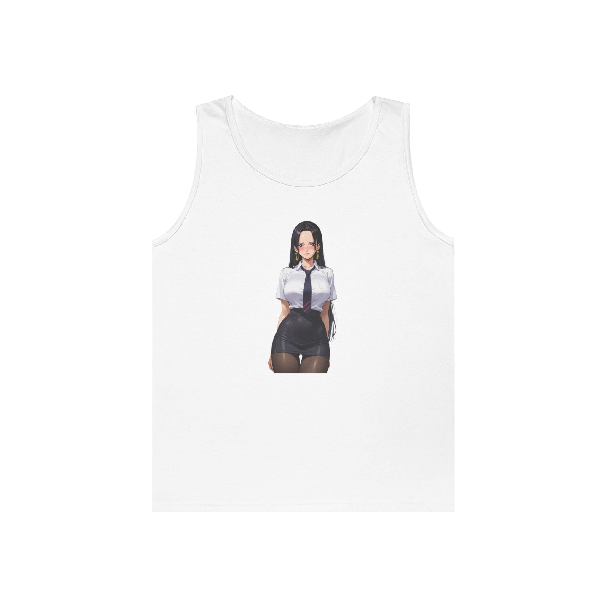 Nico Robin Office Lady Blushing Heavy Cotton Tank Top