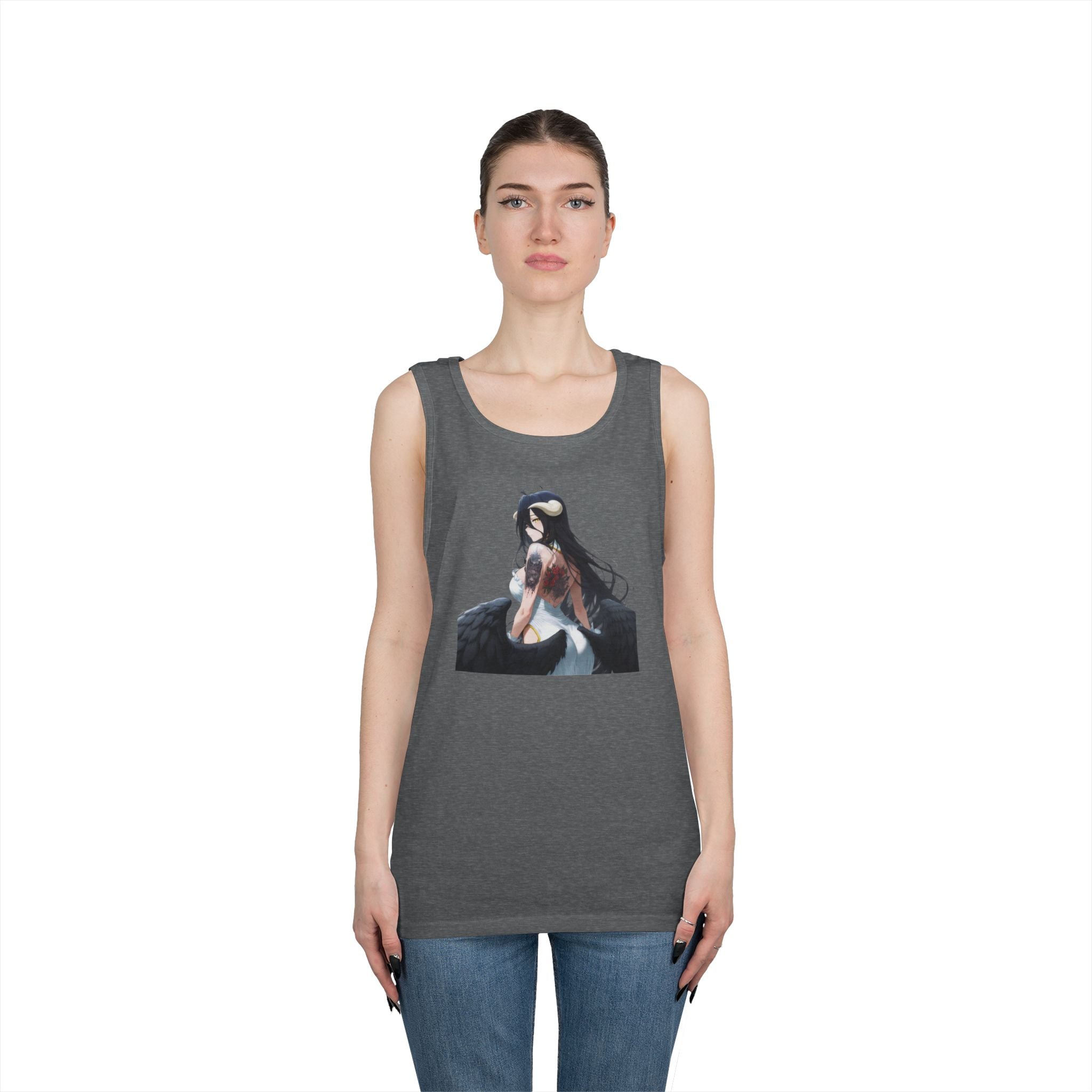 Gothic Albedo Overlord Waifu Heavy Cotton Tank Top