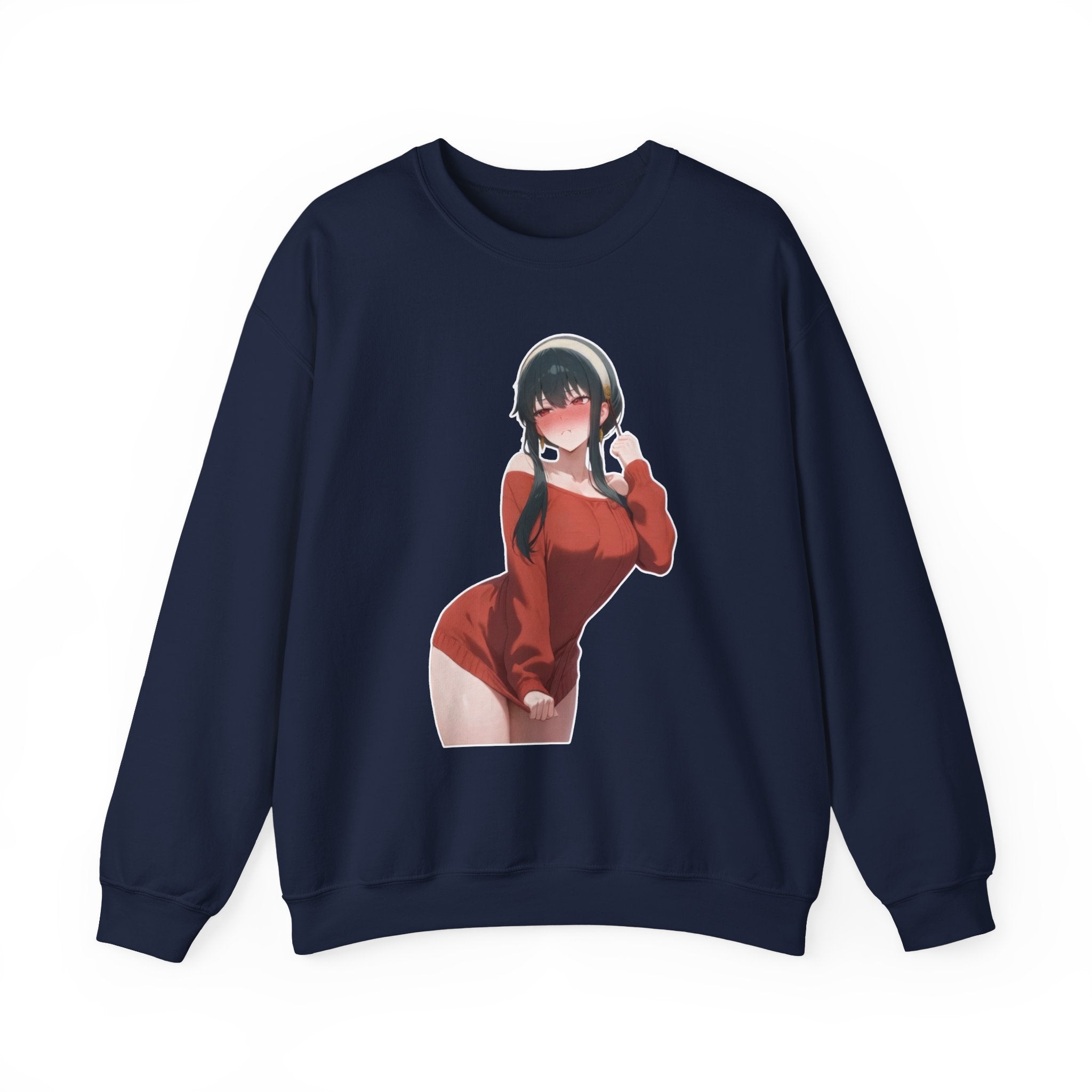 Yor Forger Blushing Waifu Unisex Heavy Blend™ Crewneck Sweatshirt
