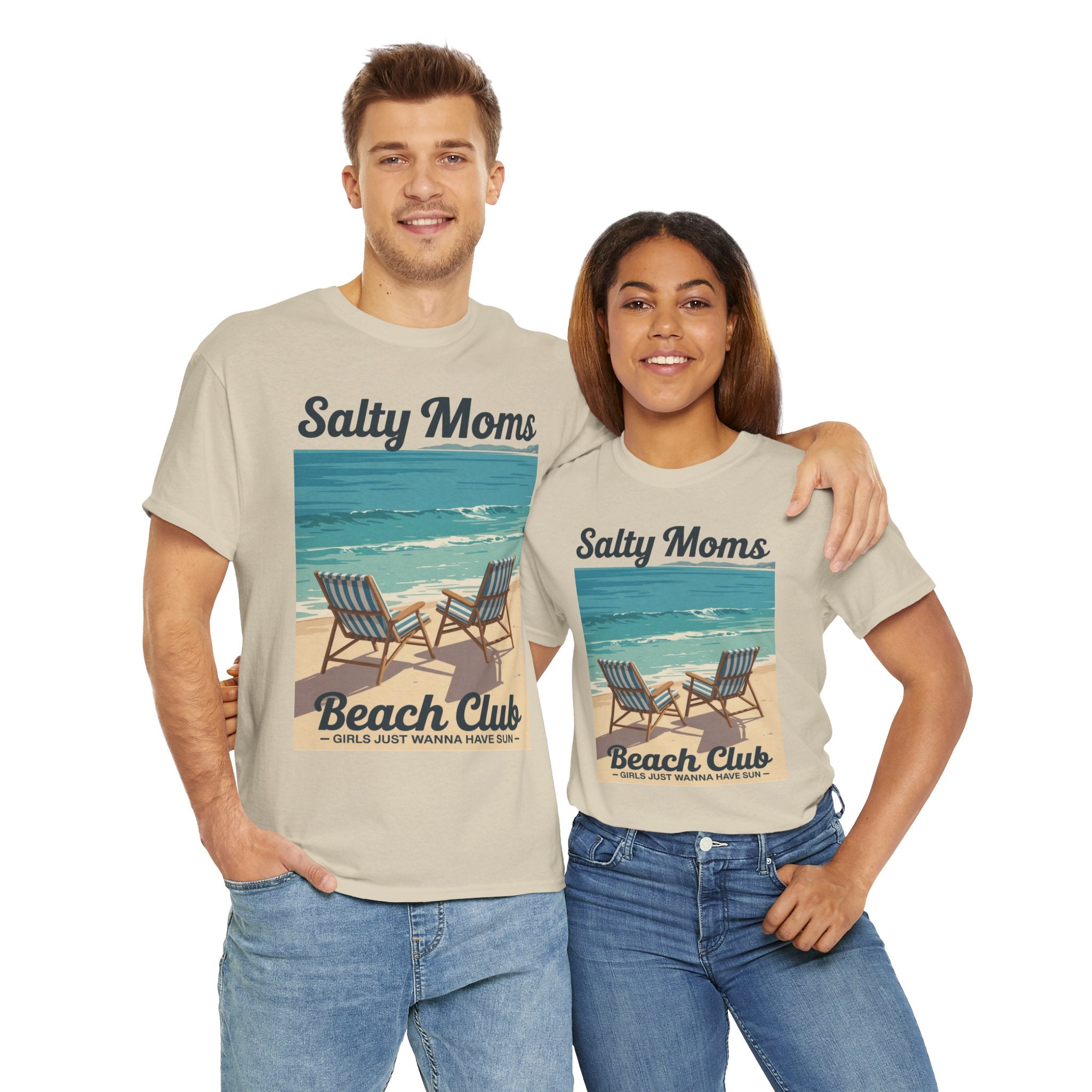 Salty Moms Beach Club Unisex Heavy Cotton Tee