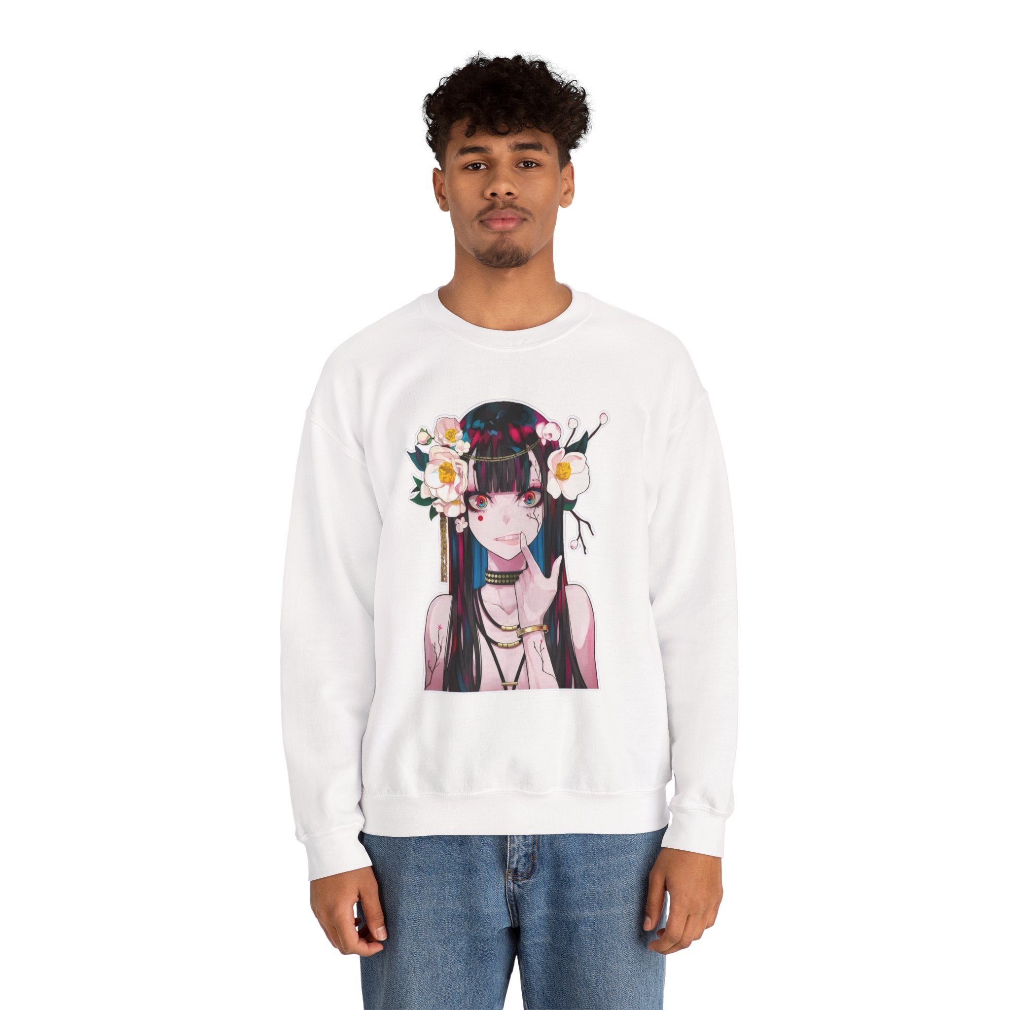 Vampire Girl Dark Fantasy Unisex Heavy Blend™ Crewneck Sweatshirt