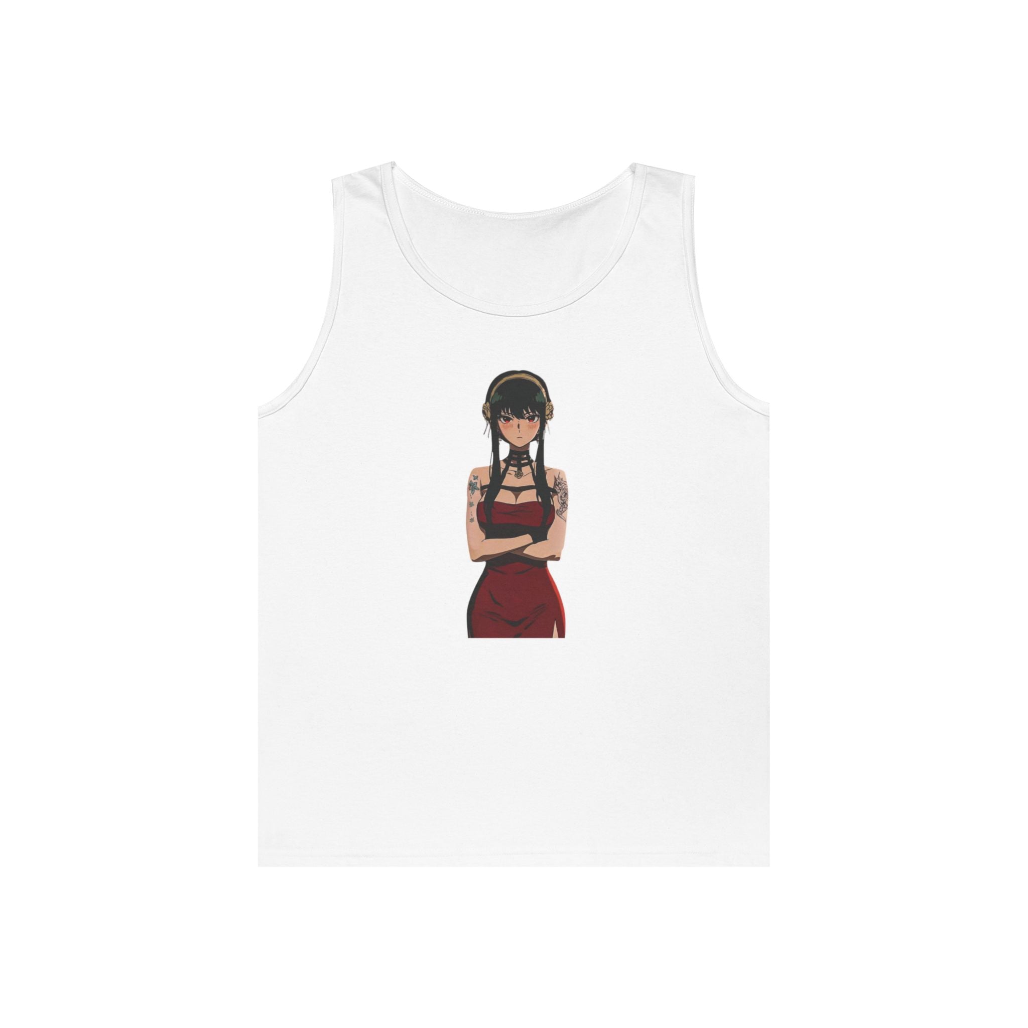 Yor Forger Elegant Tattooed Anime Heavy Cotton Tank Top