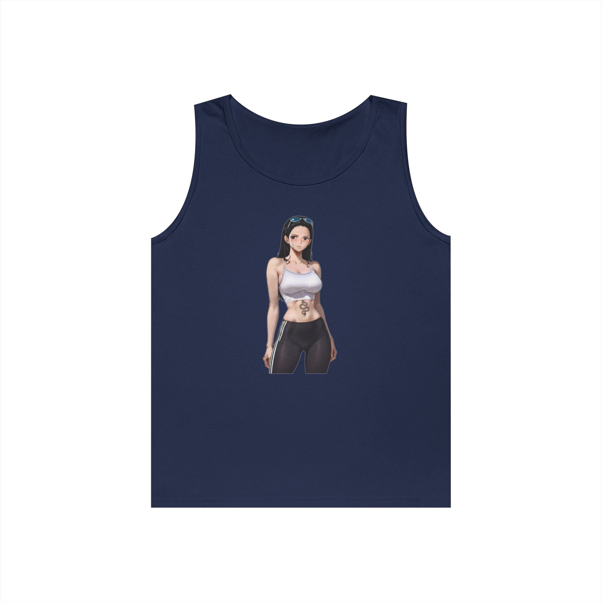 Nico Robin Sporty Snake Tattoo Anime Heavy Cotton Tank Top