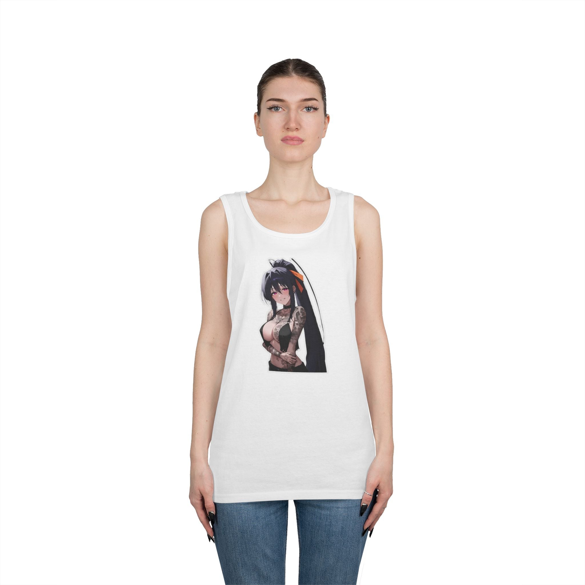 Akeno Himejima Gothic Tattooed Heavy Cotton Tank Top