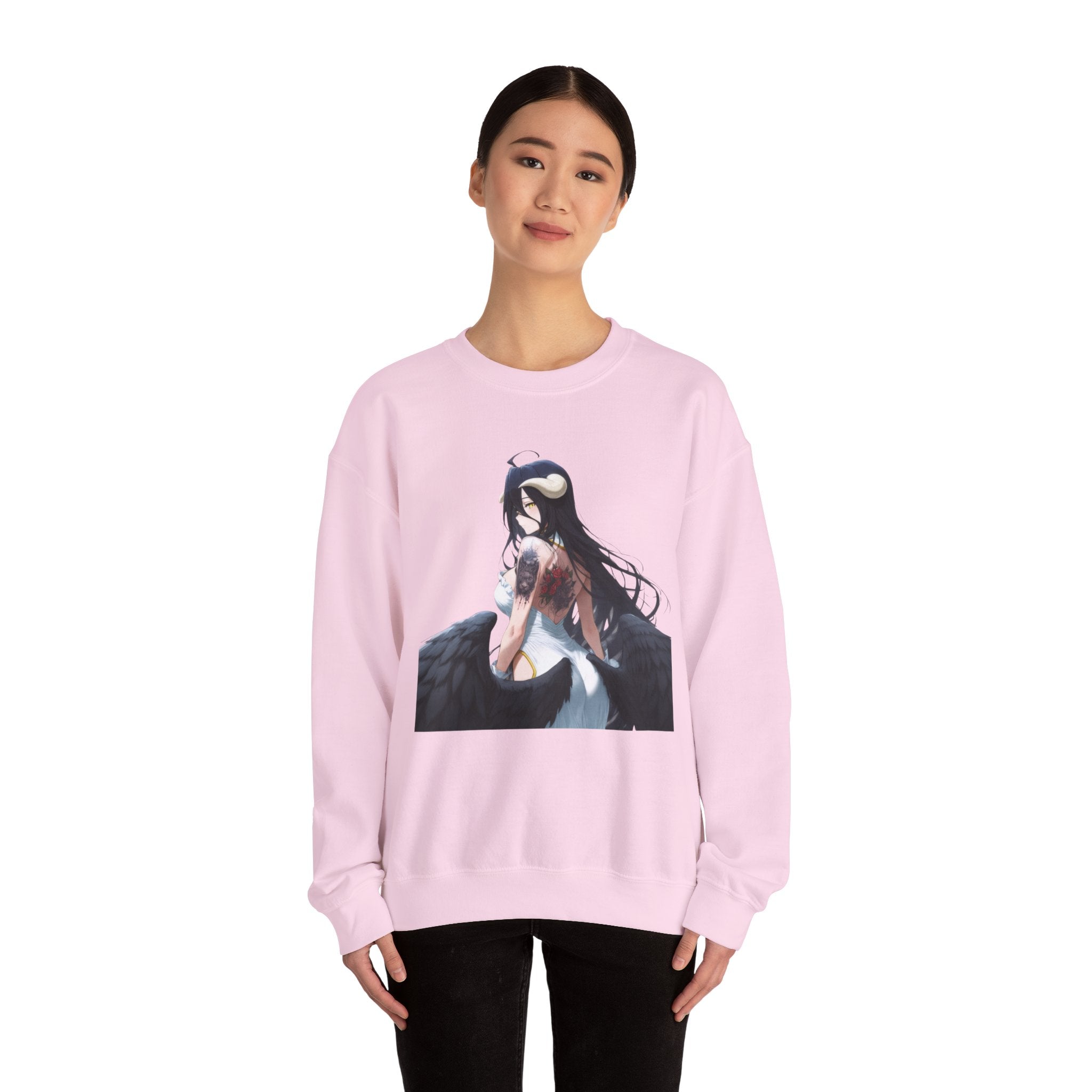 Gothic Albedo Overlord Waifu Unisex Heavy Blend™ Crewneck Sweatshirt