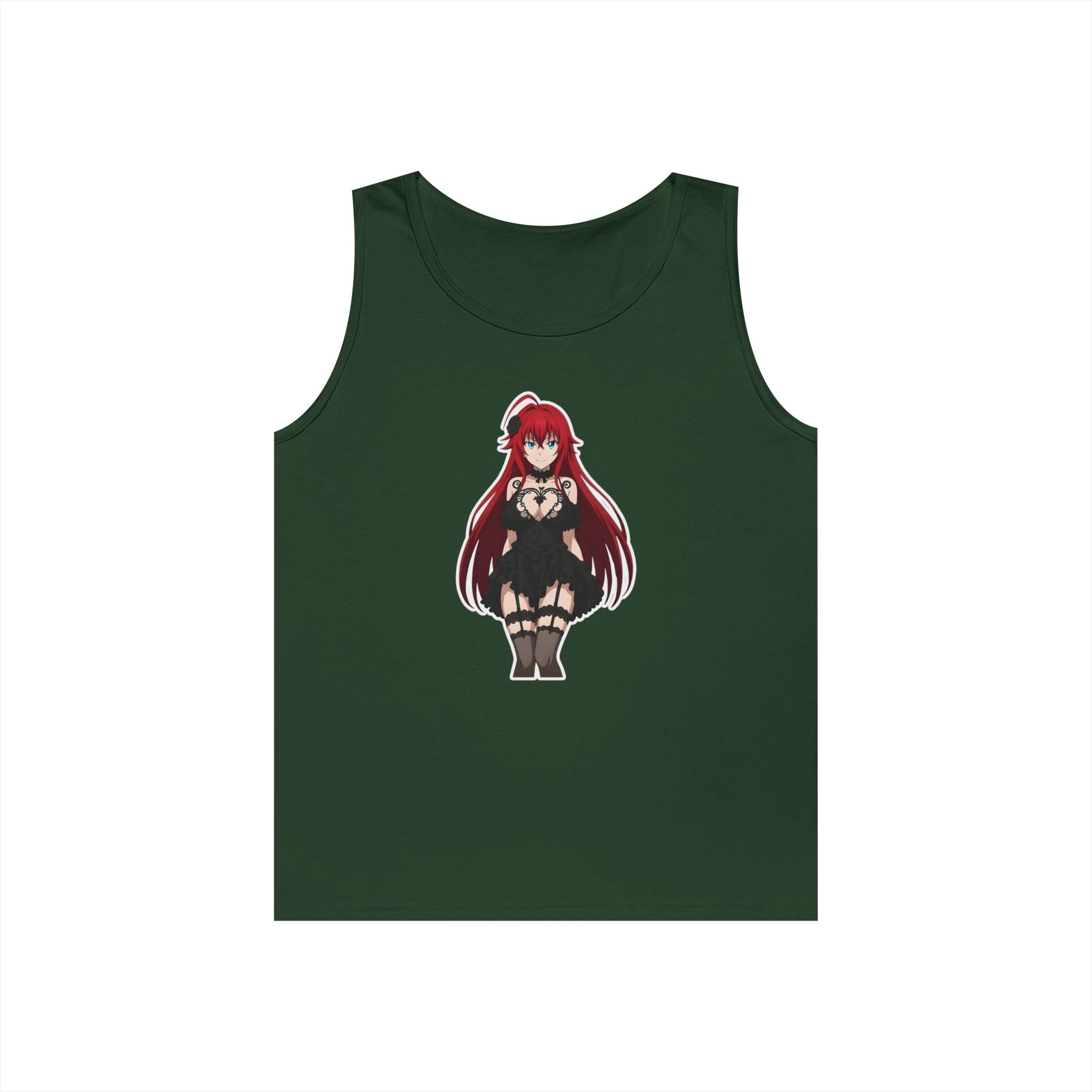 Rias Gremory Gothic Style Waifu Heavy Cotton Tank Top