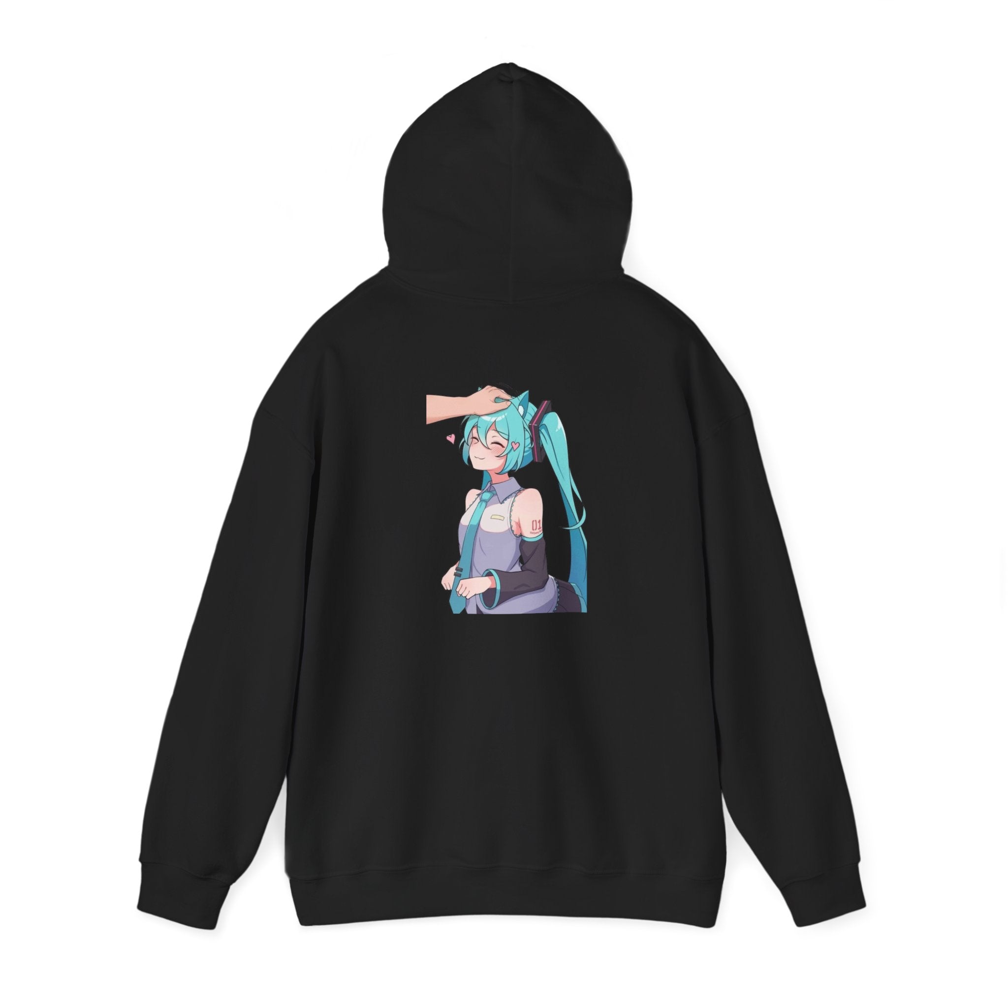 Hatsune Miku Headpat Smiling Catgirl Unisex Heavy Blend™ Hooded Sweatshirt