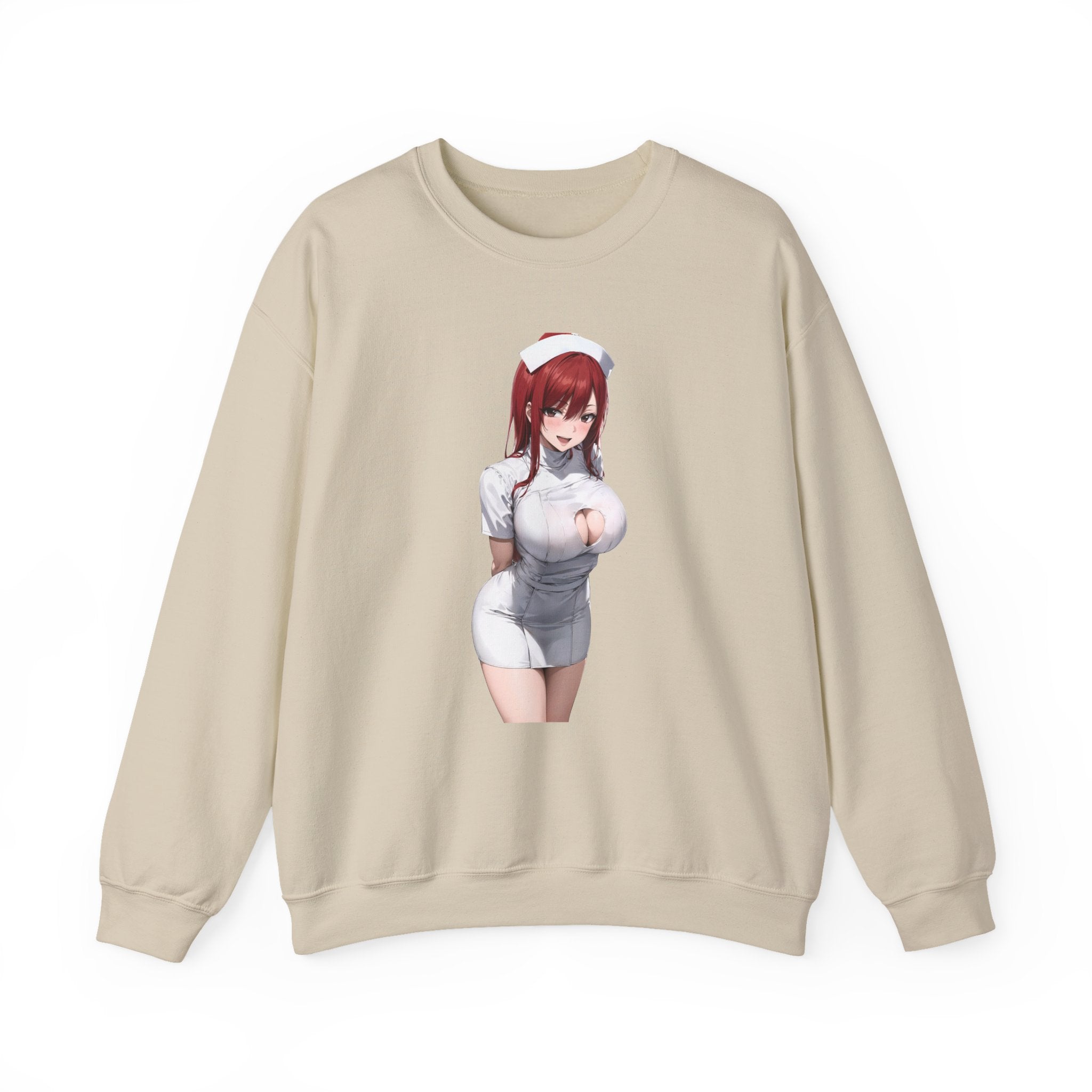 Ezra Scarlet Nurse Uniform Anime Unisex Heavy Blend™ Crewneck Sweatshirt