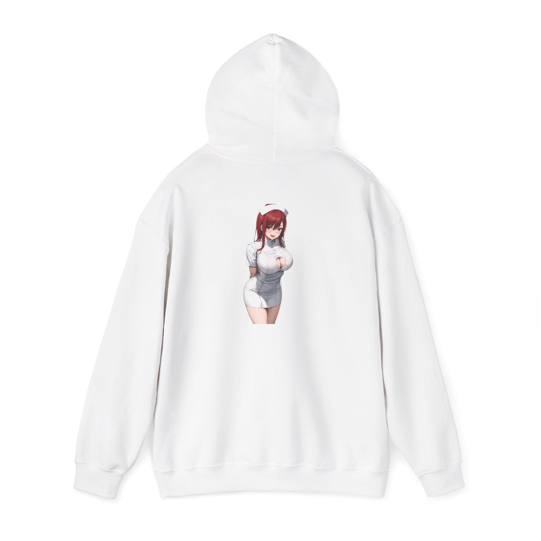 Ezra Scarlet Nurse Uniform Anime Unisex Heavy Blend™ Hooded Sweatshirt