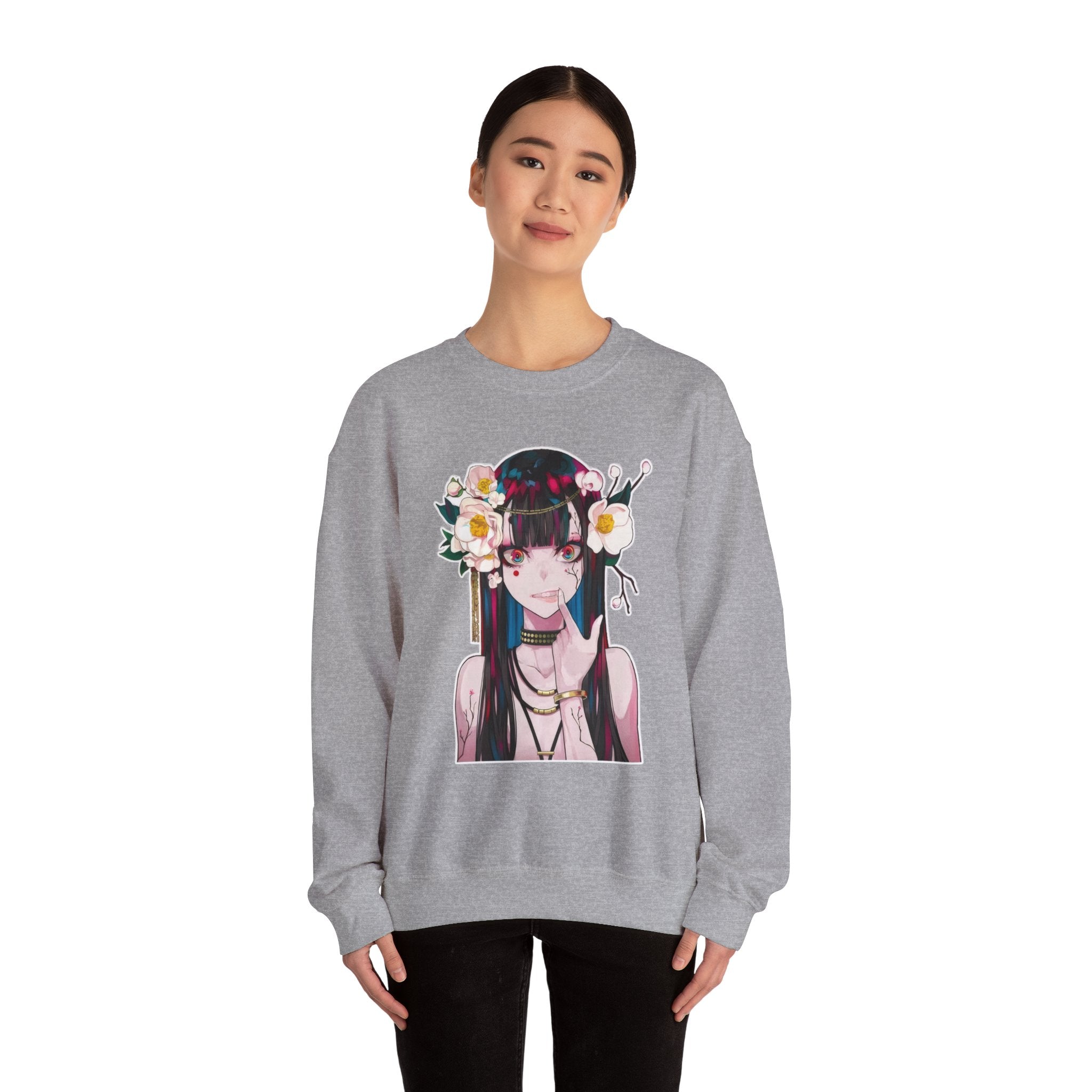 Vampire Girl Dark Fantasy Unisex Heavy Blend™ Crewneck Sweatshirt