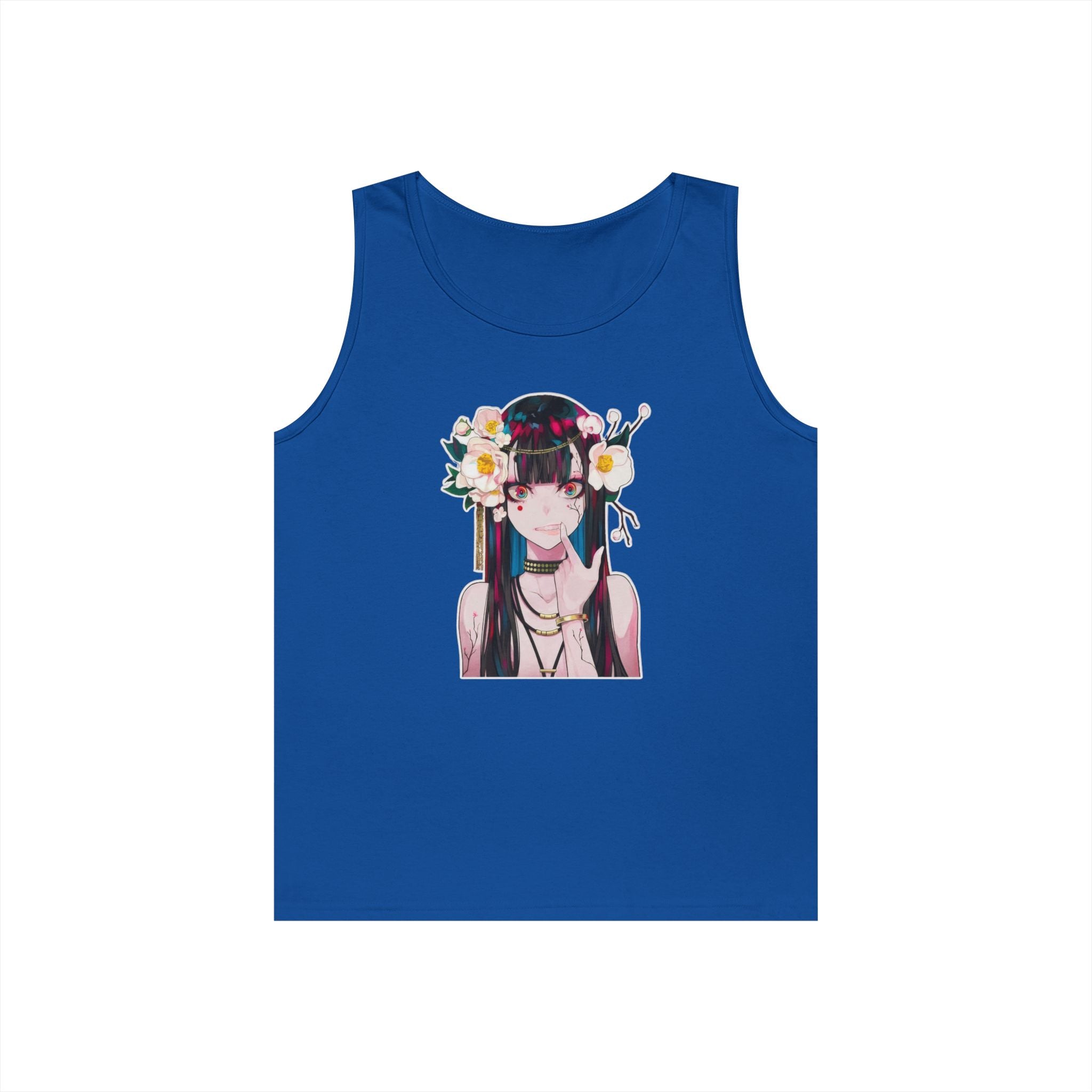 Vampire Girl Dark Fantasy Heavy Cotton Tank Top