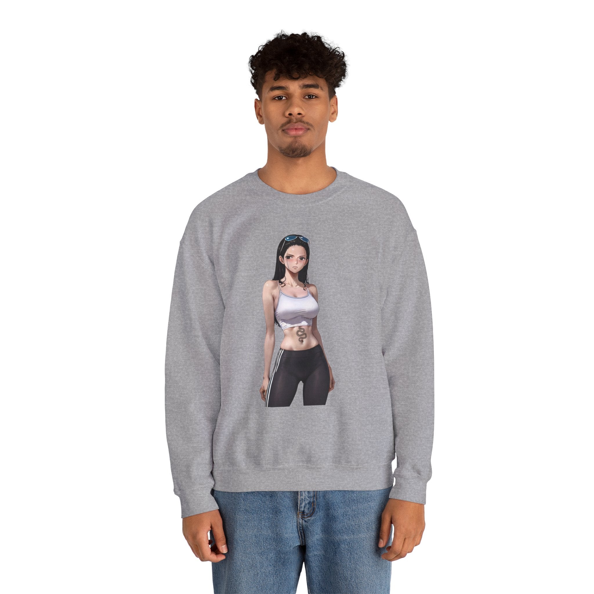 Copy of Nico Robin Catgirl Casual Anime Unisex Heavy Blend™ Crewneck Sweatshirt