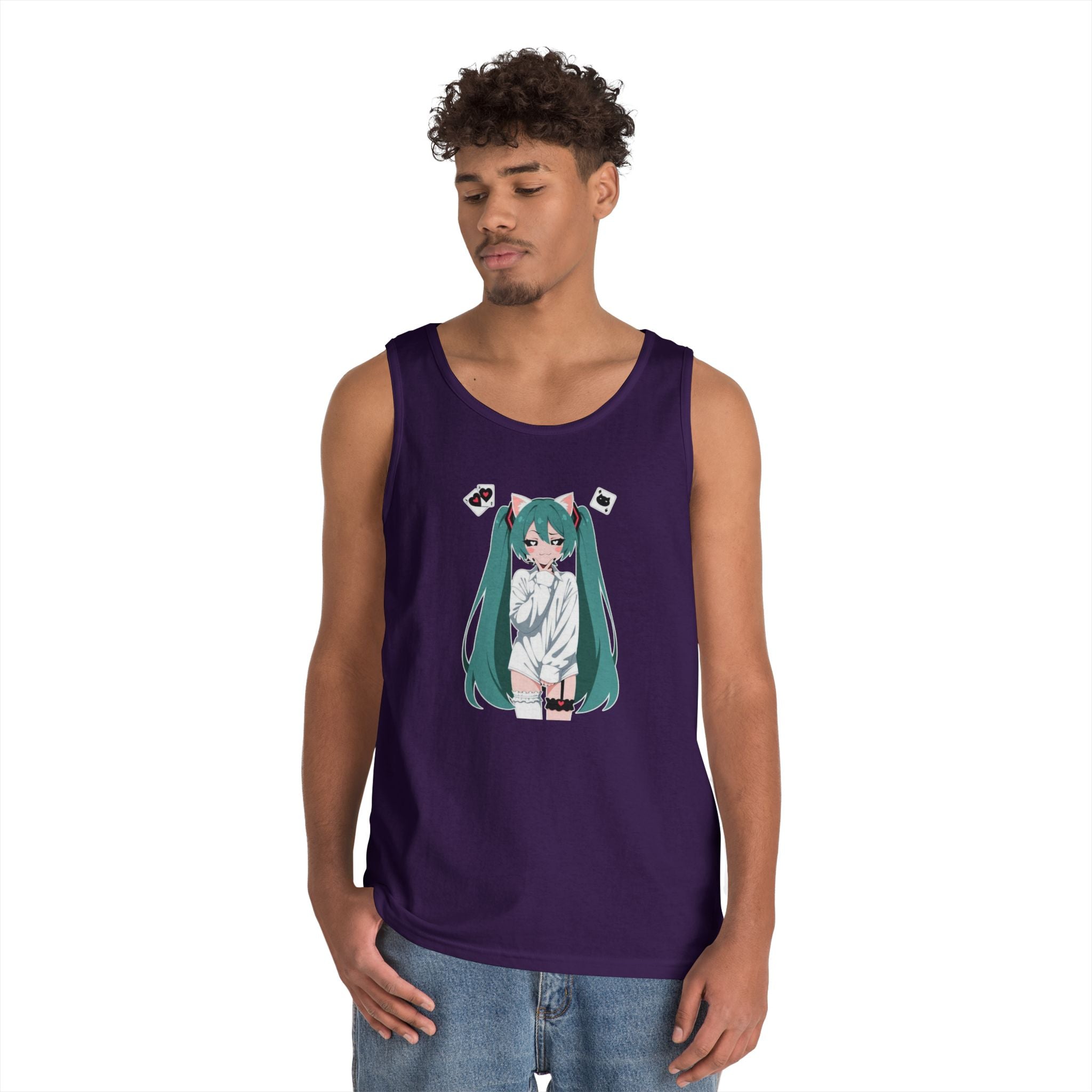 Hatsune Miku Catgirl Cute Heavy Cotton Tank Top
