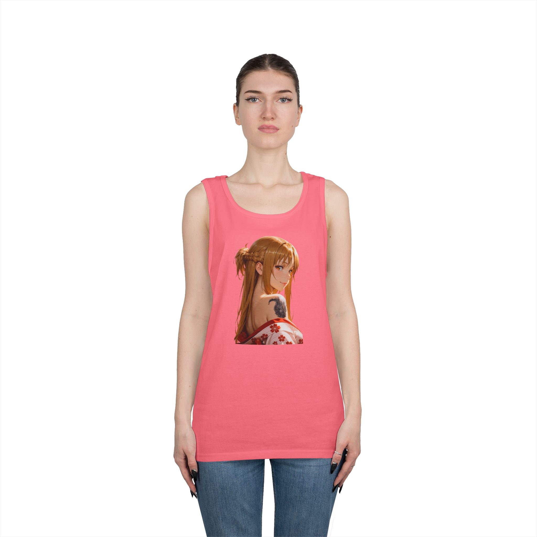Asuna Kimono Tattoo Heavy Cotton Tank Top