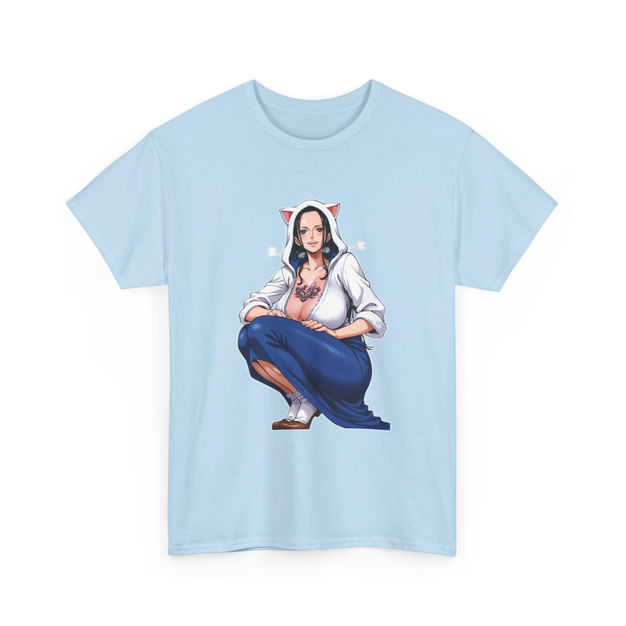 Nico Robin Catgirl Casual Anime Heavy Cotton Tee