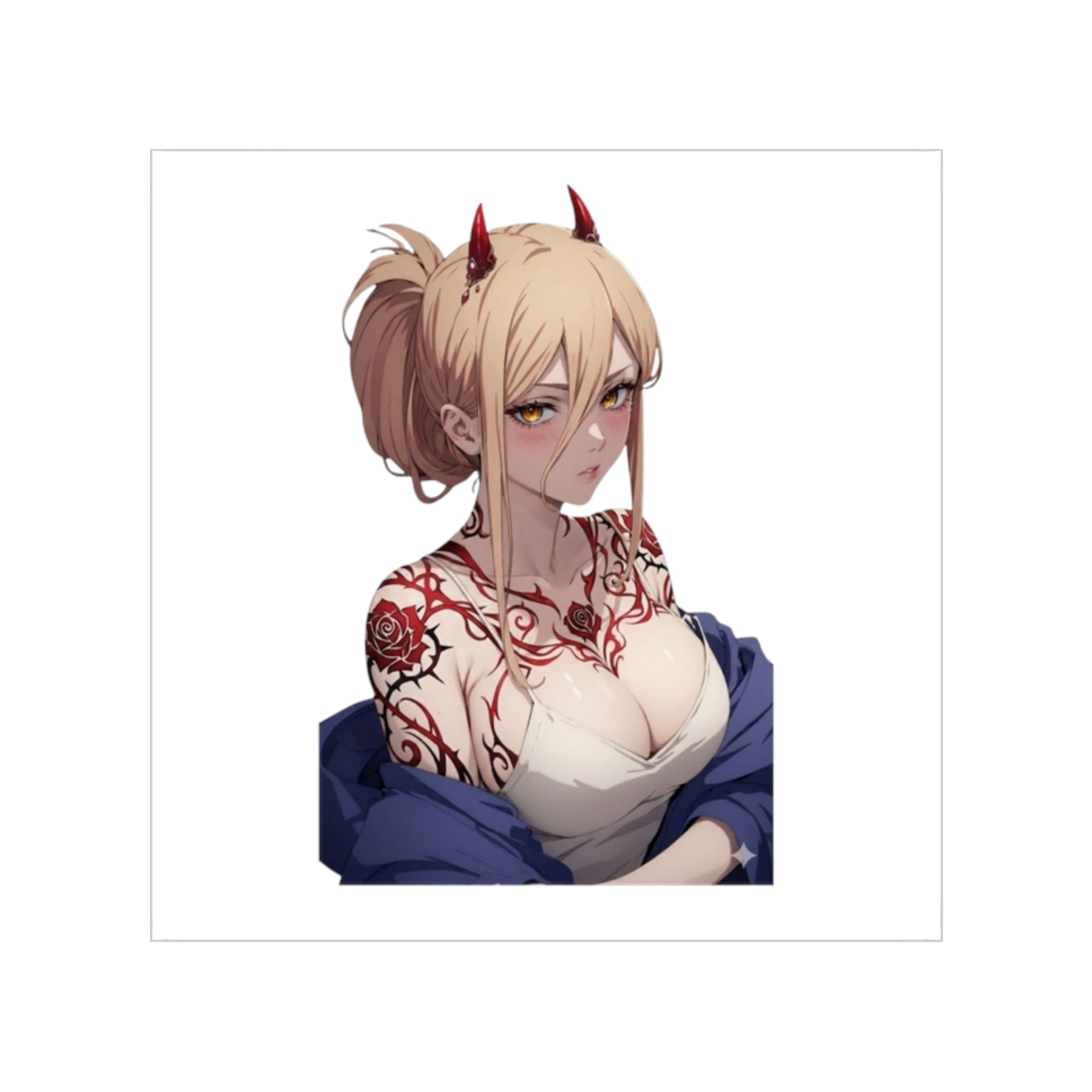 Power Sexy Tattoo Waifu Sticker