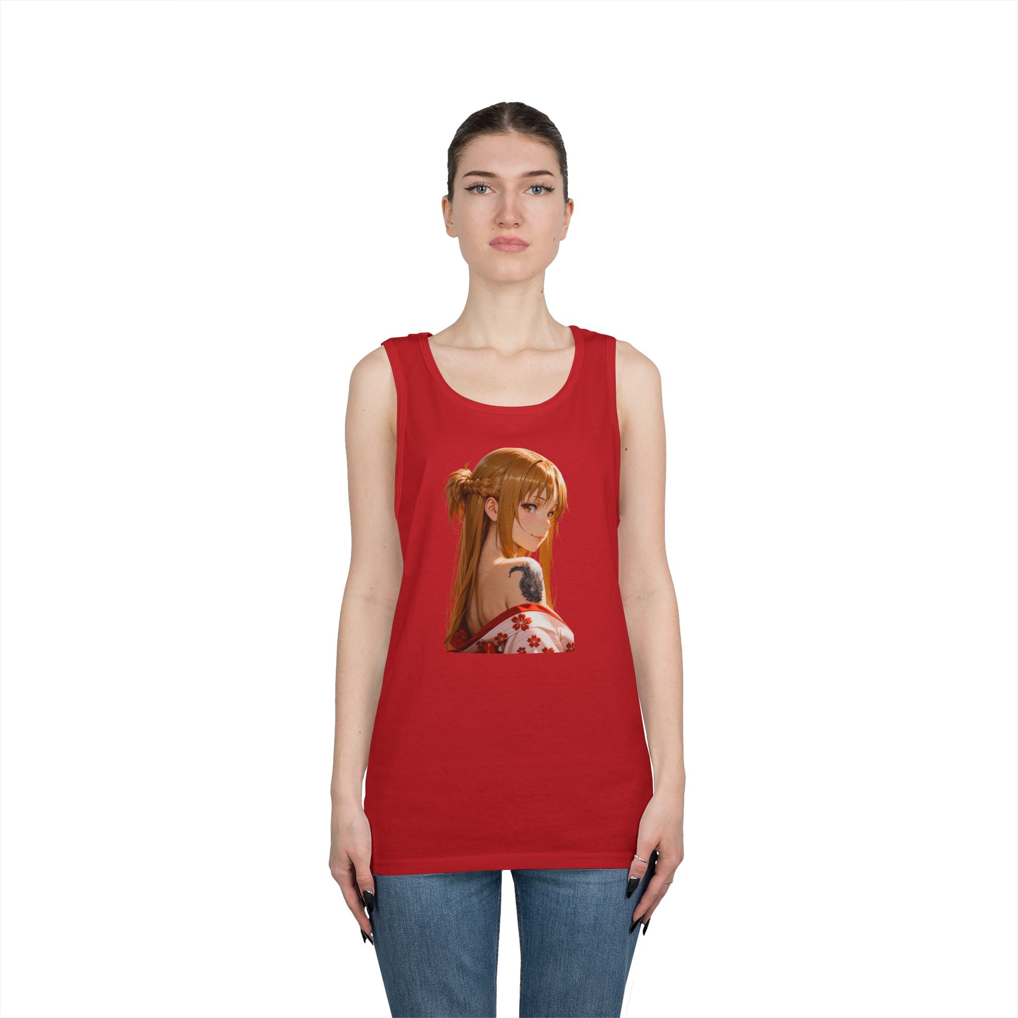 Asuna Kimono Tattoo Heavy Cotton Tank Top