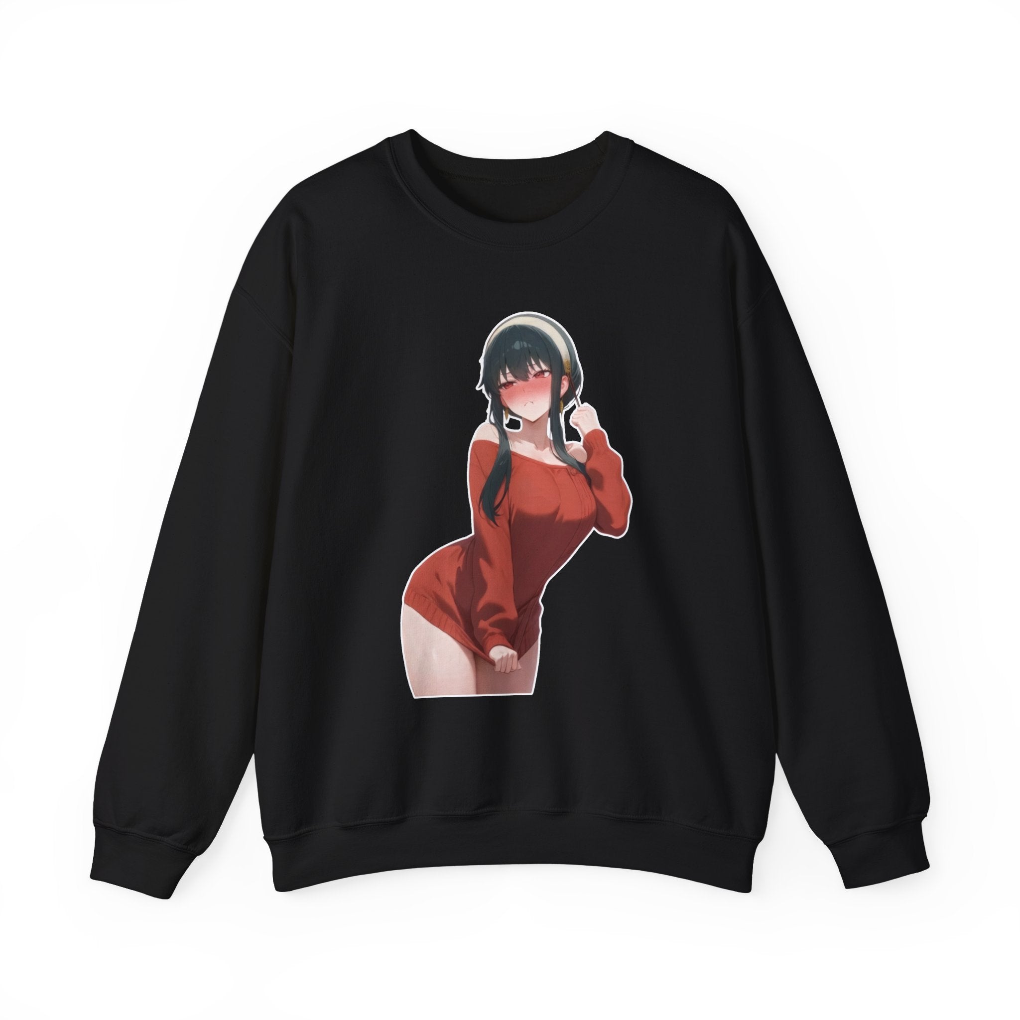 Yor Forger Blushing Waifu Unisex Heavy Blend™ Crewneck Sweatshirt