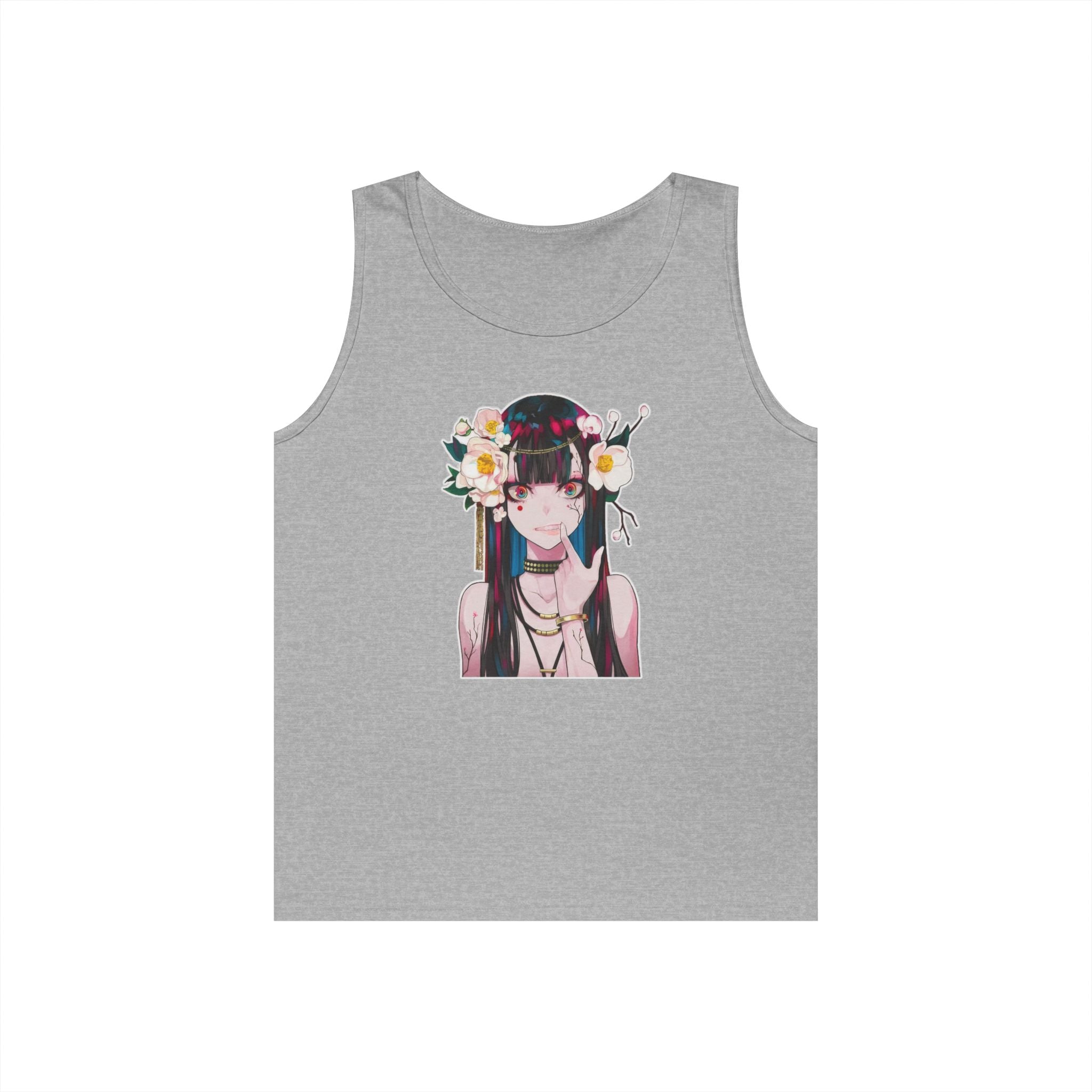 Vampire Girl Dark Fantasy Heavy Cotton Tank Top