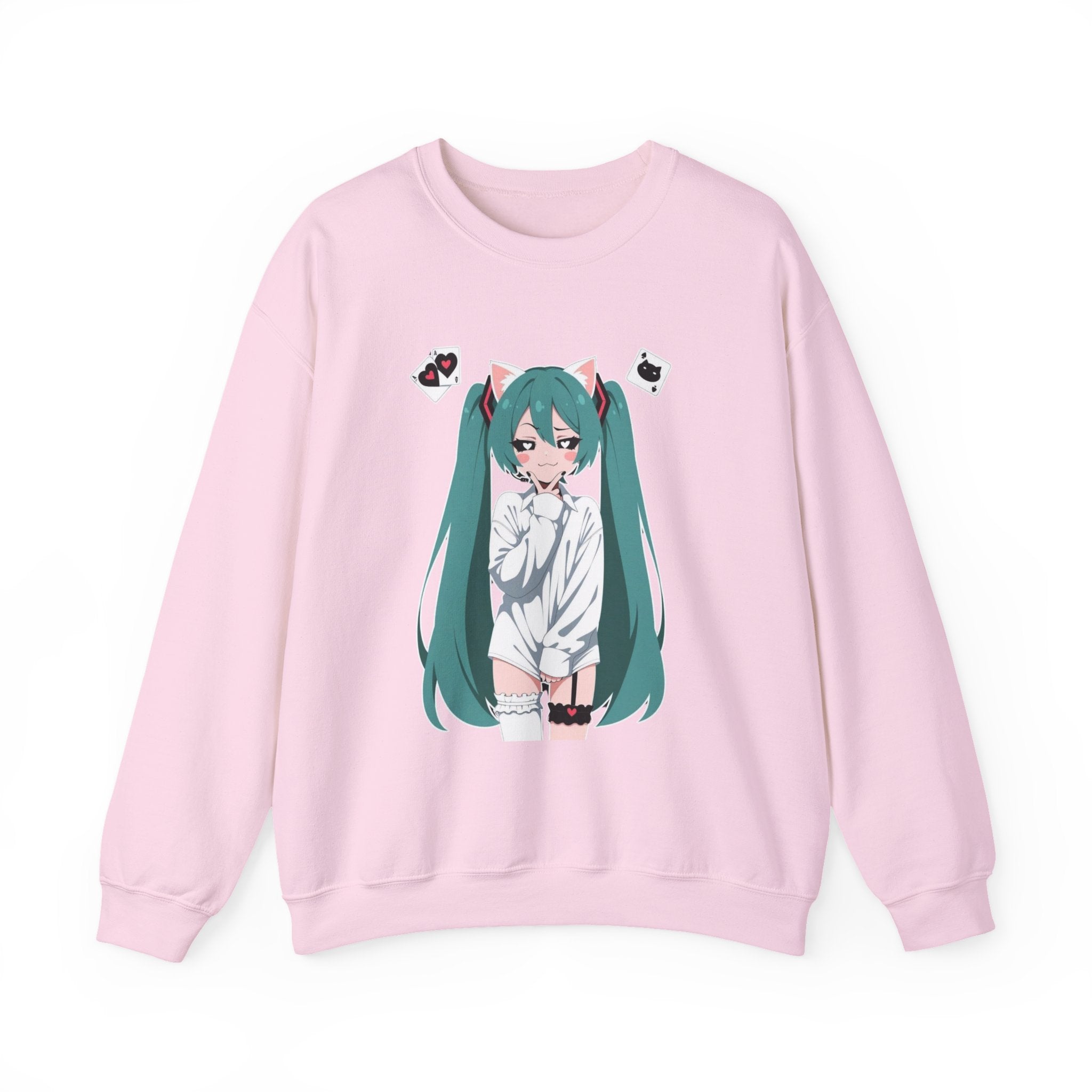 Hatsune Miku Catgirl Cute Unisex Heavy Blend™ Crewneck Sweatshirt