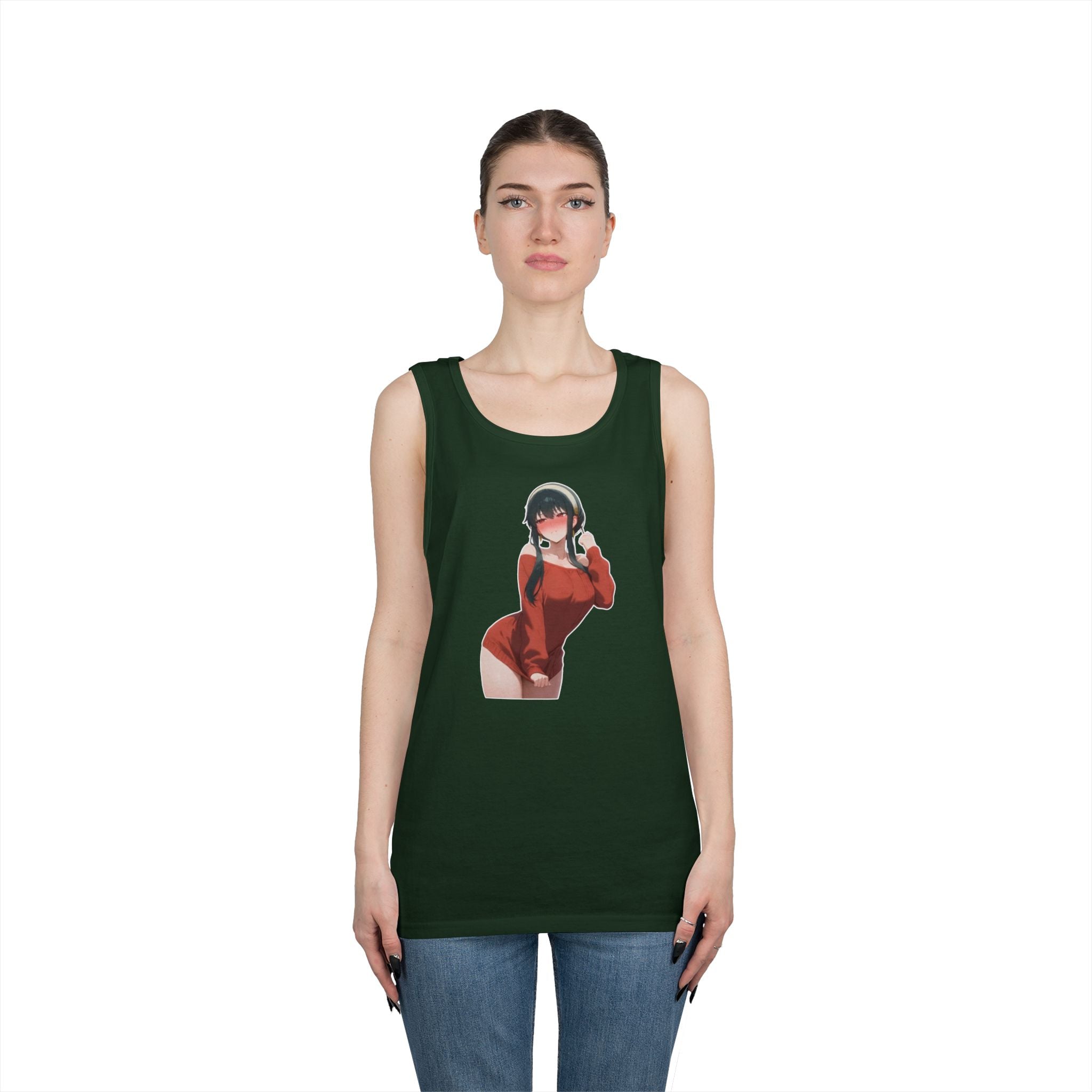 Yor Forger Blushing Waifu Heavy Cotton Tank Top