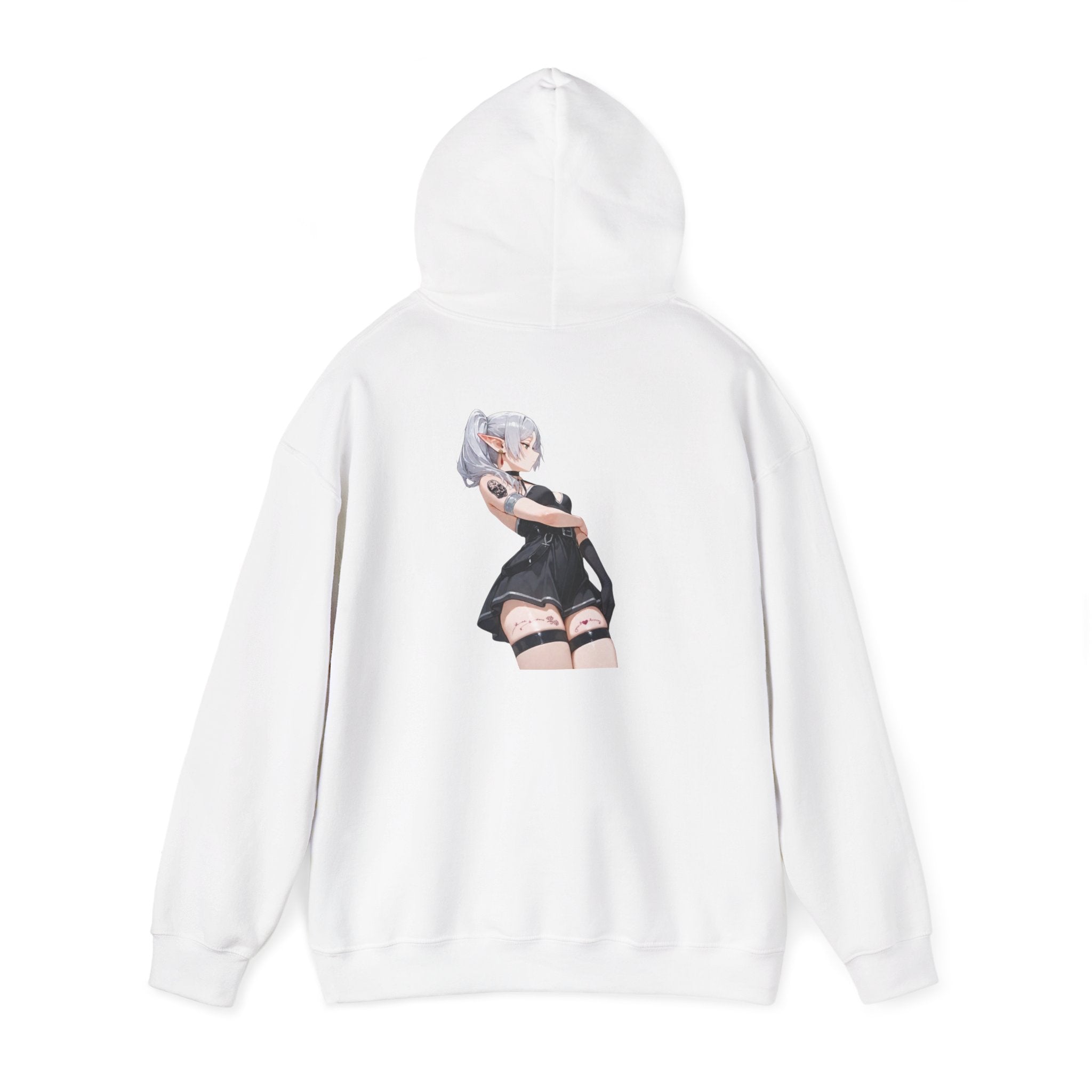 Sexy Frieren Tattooed Black Outfit Unisex Heavy Blend™ Hooded Sweatshirt