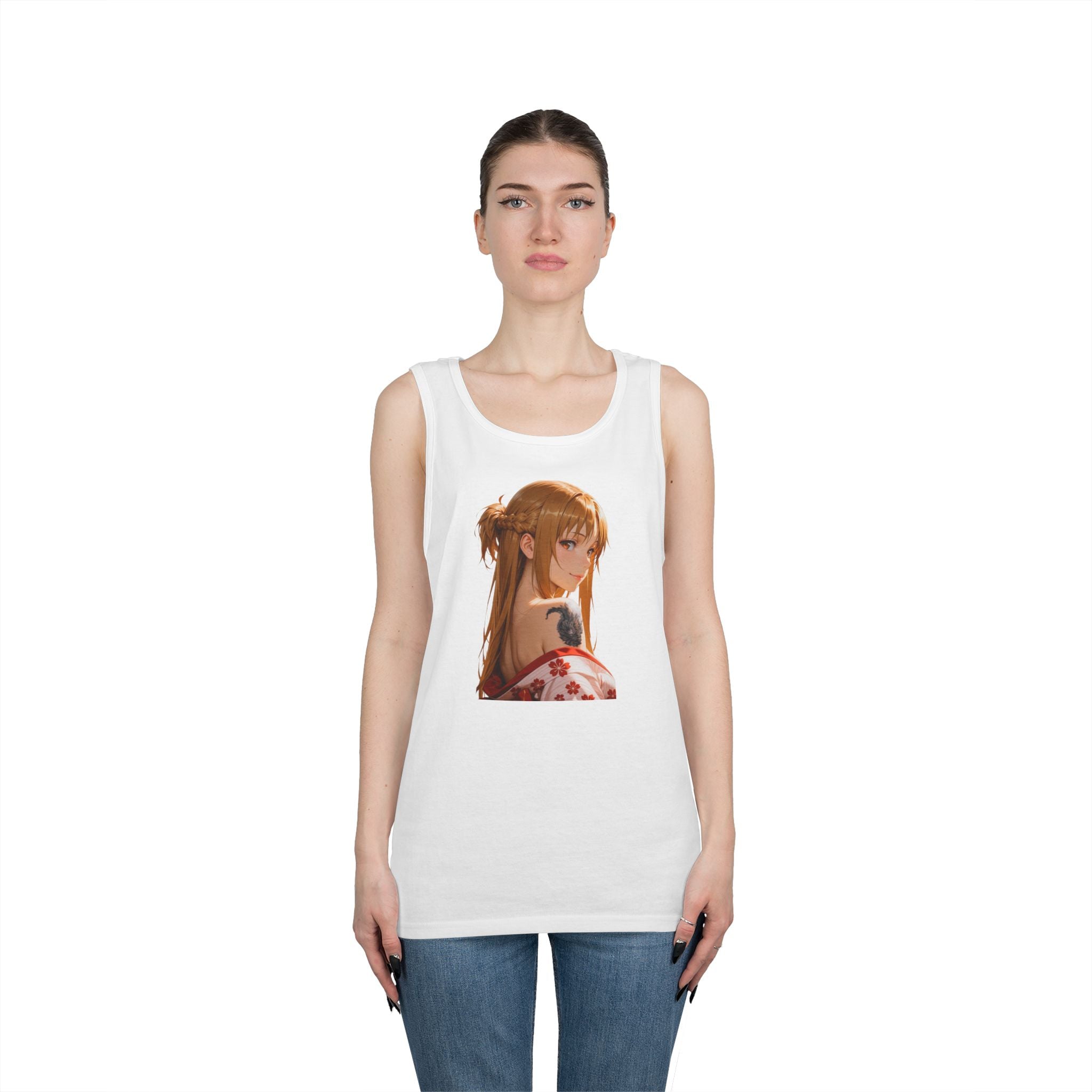 Asuna Kimono Tattoo Heavy Cotton Tank Top
