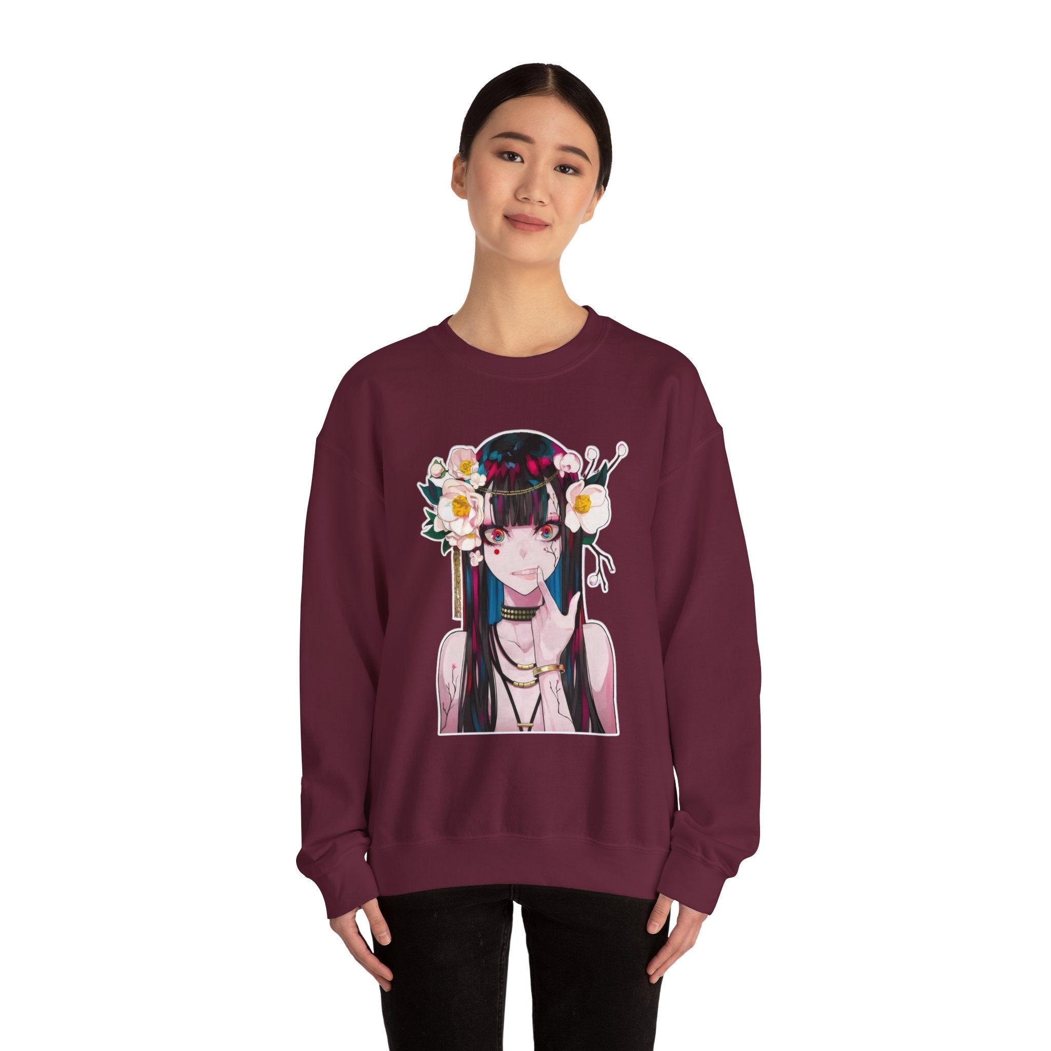 Vampire Girl Dark Fantasy Unisex Heavy Blend™ Crewneck Sweatshirt