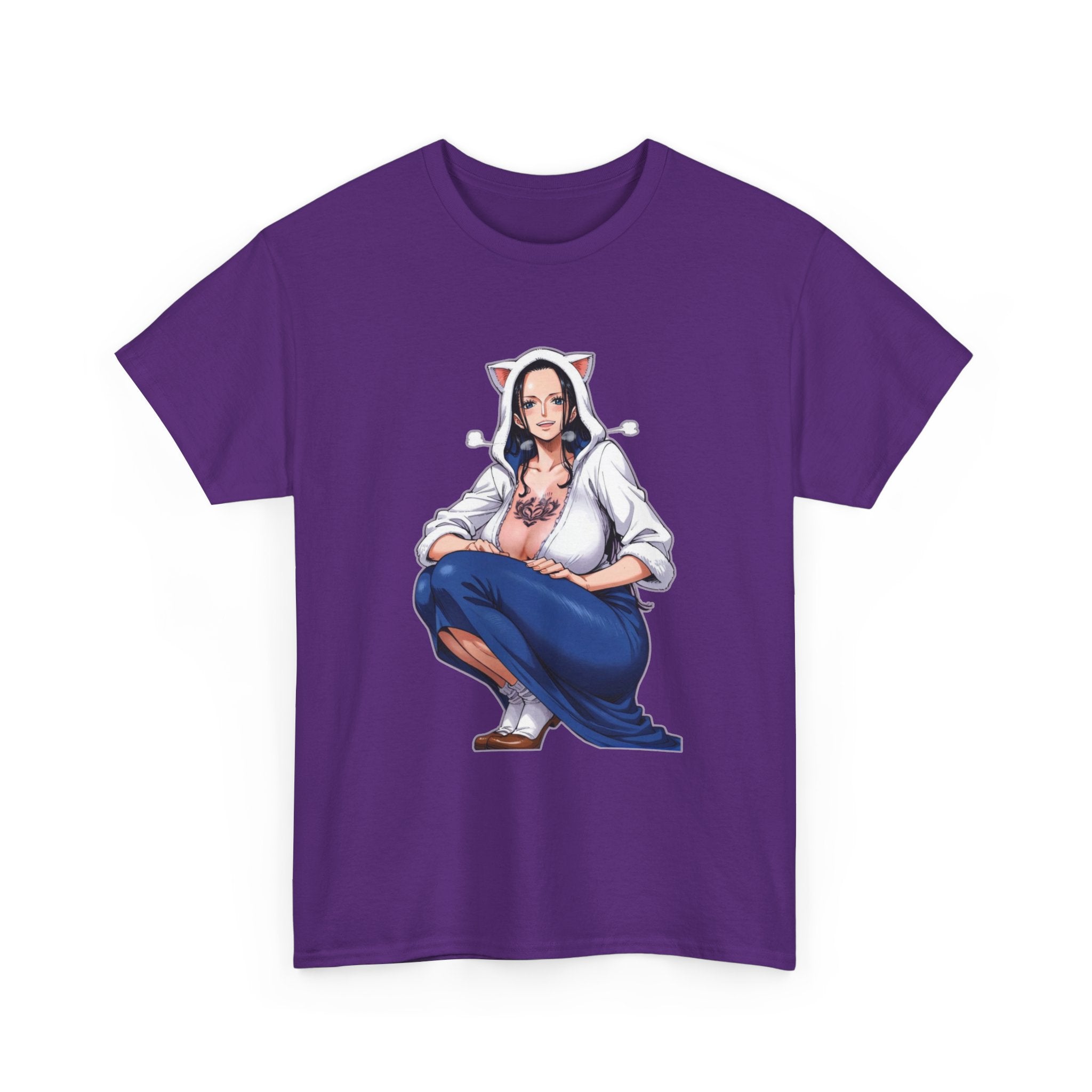 Nico Robin Catgirl Casual Anime Heavy Cotton Tee