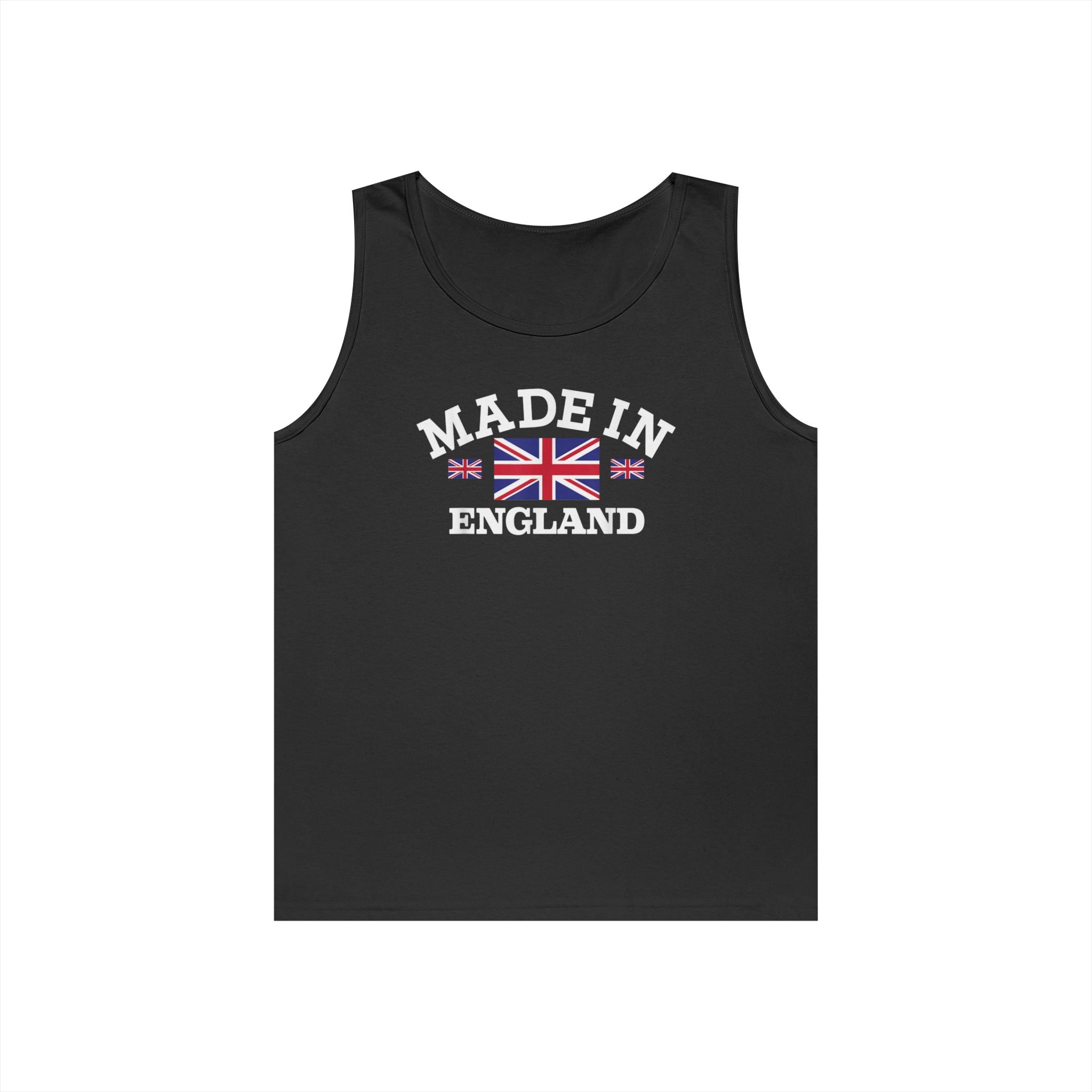 Made in England British Flag Union Jack Unisex Heavy Cotton Tank Top