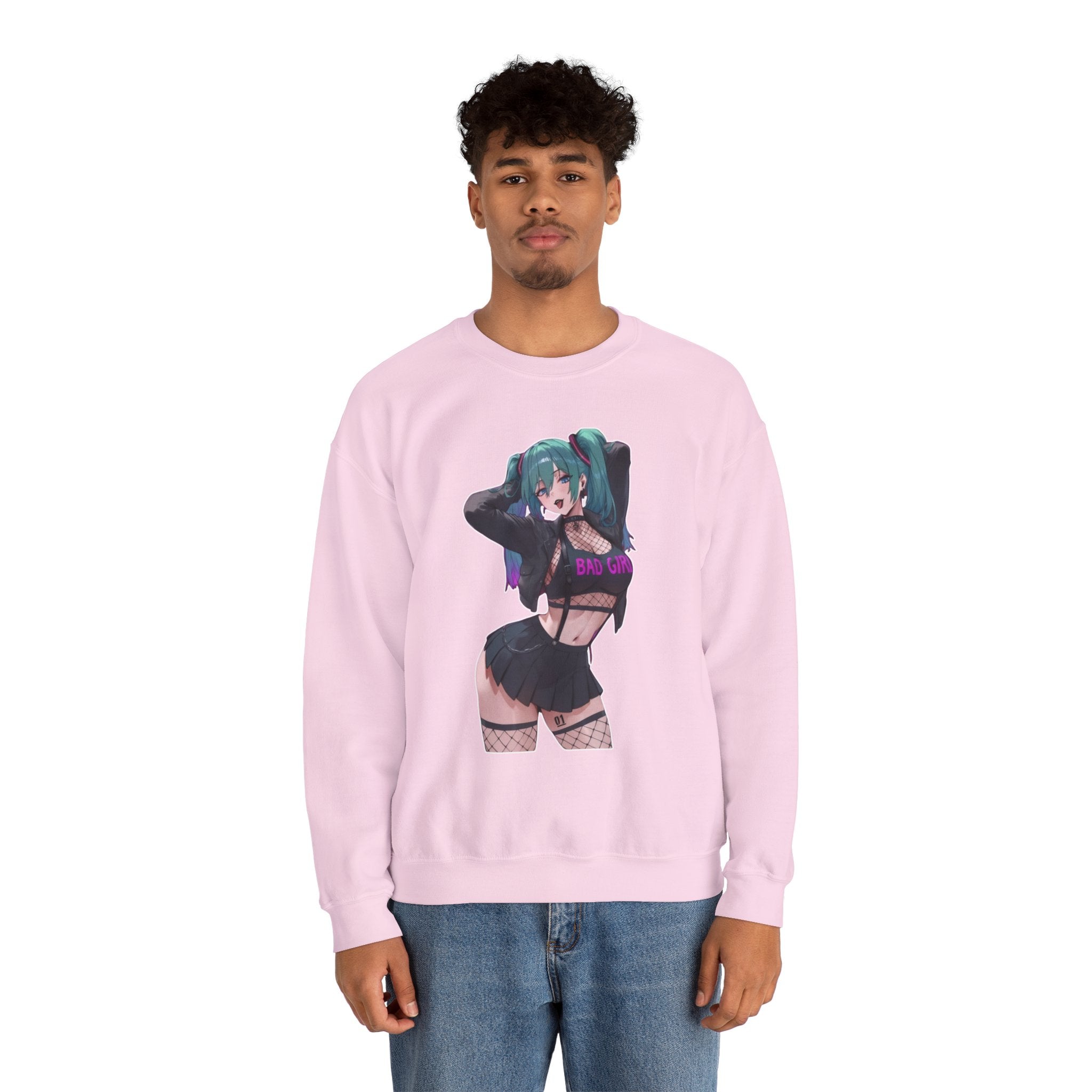 Hatsune Miku Baddie Unisex Heavy Blend™ Crewneck Sweatshirt