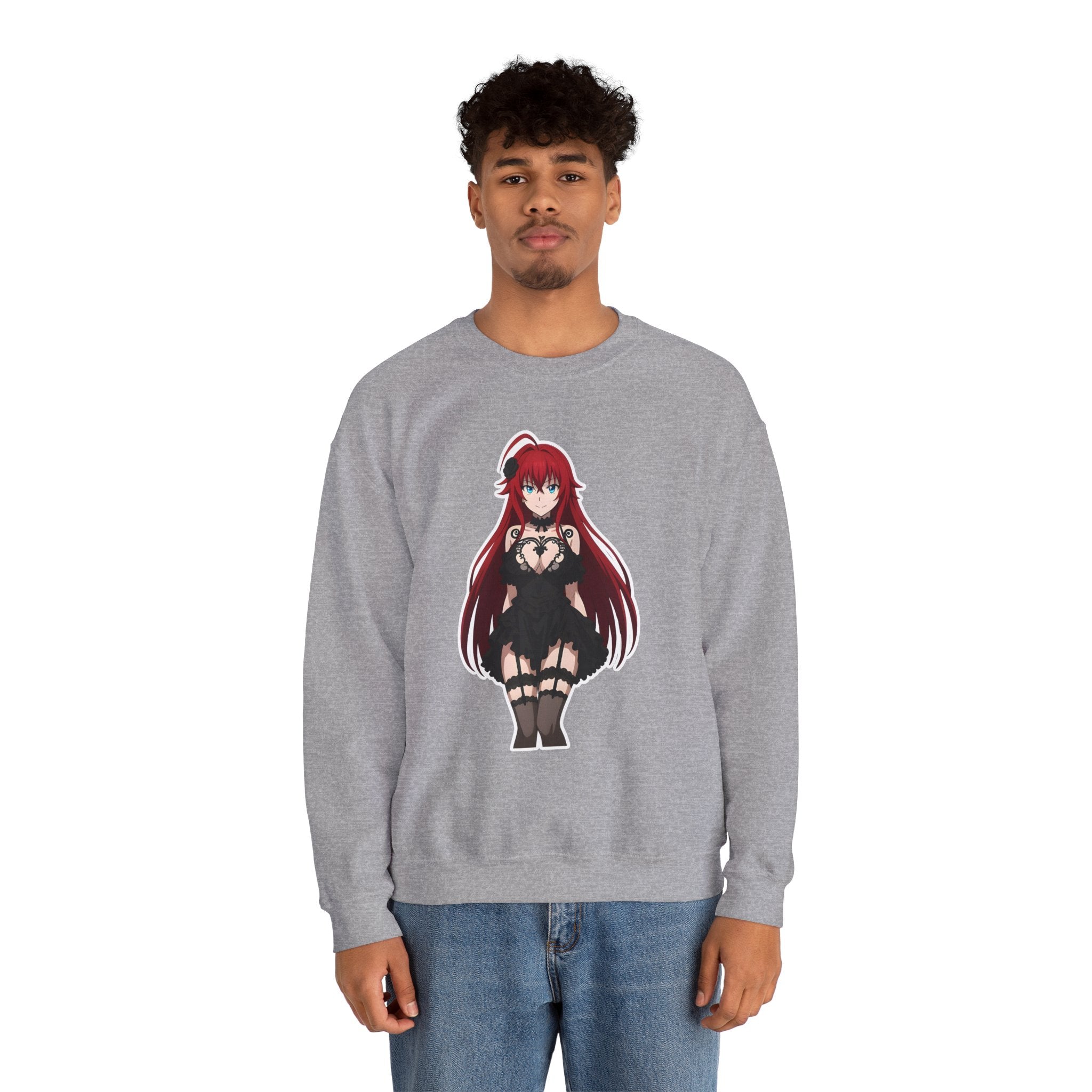 Rias Gremory Gothic Style Waifu Unisex Heavy Blend™ Crewneck Sweatshirt