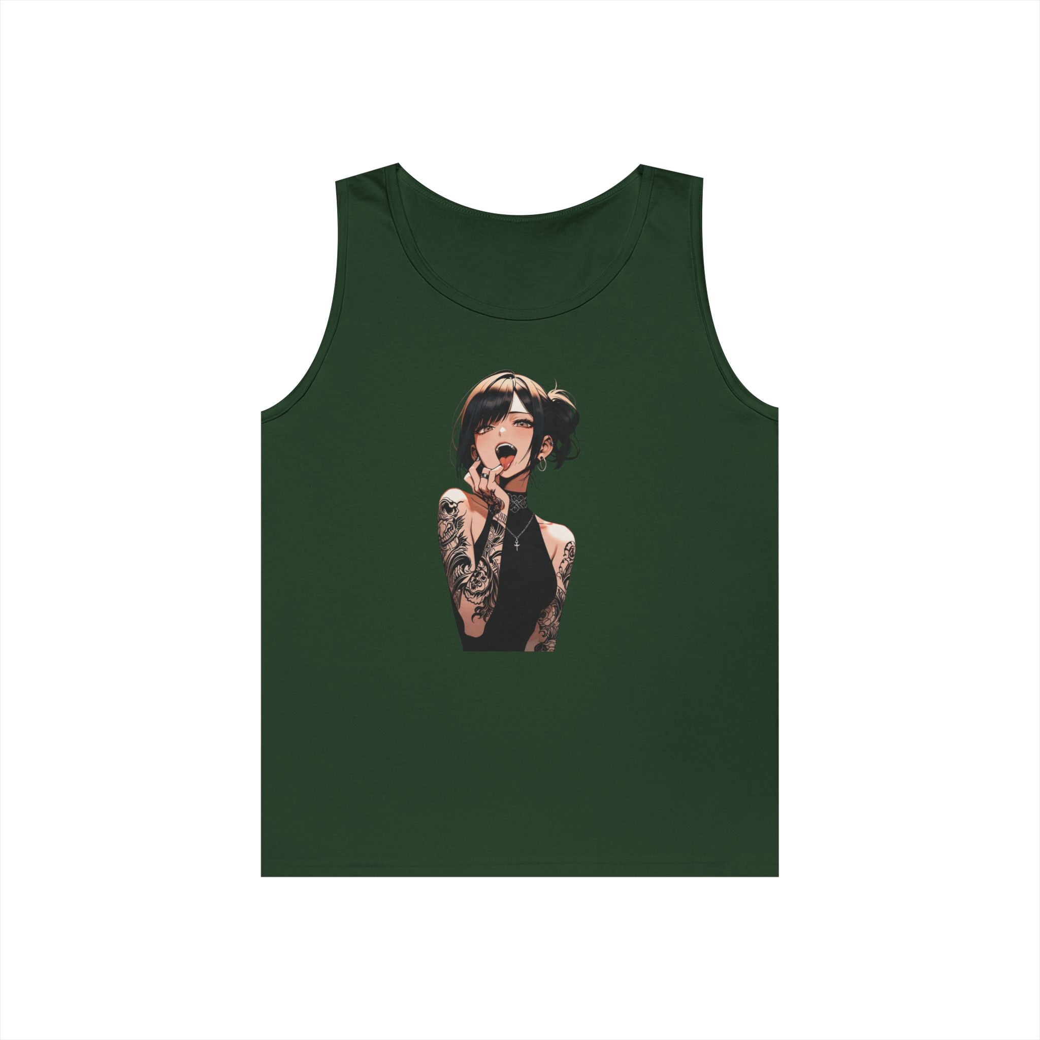 Gothic Himiko Toga Tattooed Ahegao Heavy Cotton Tank Top