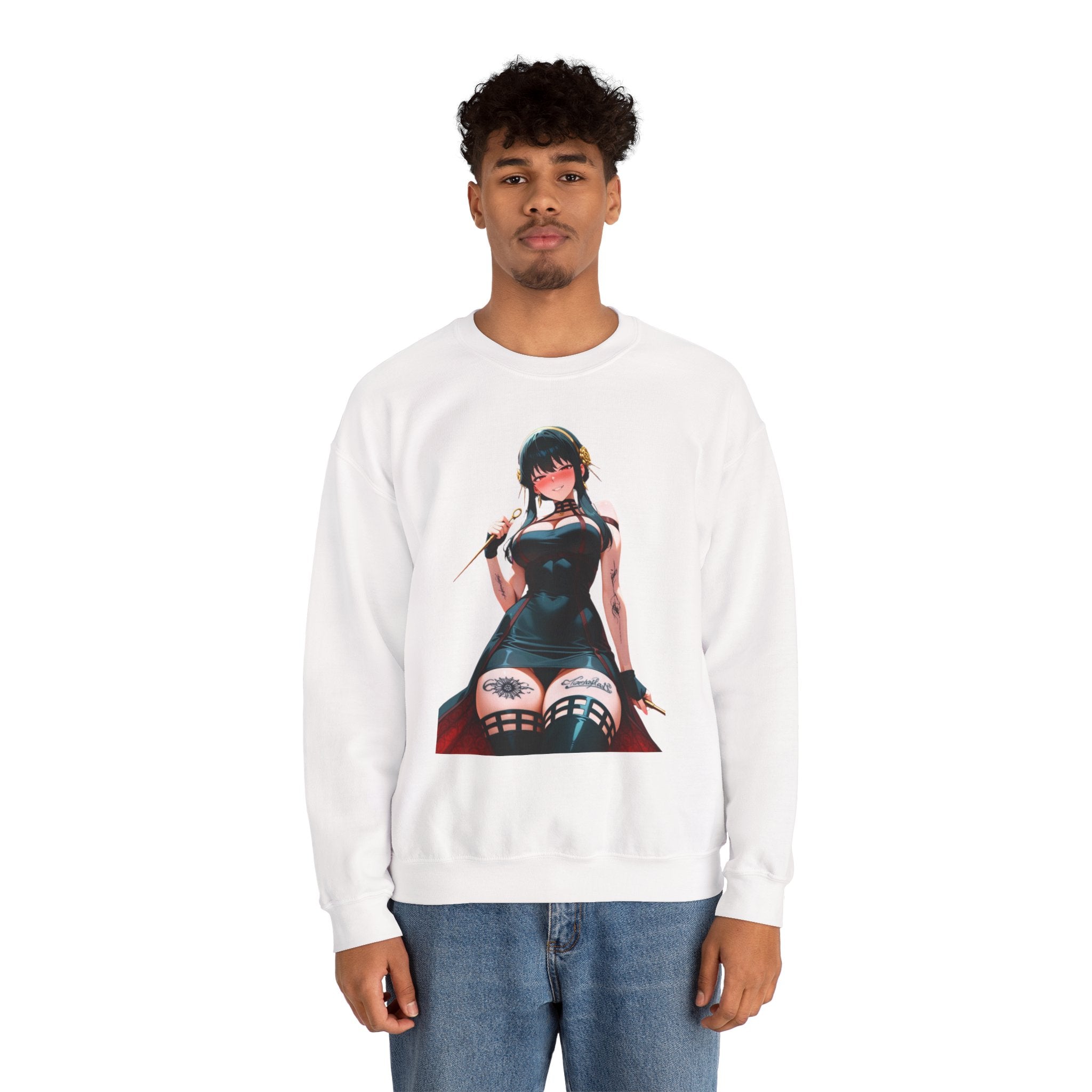 Yor Forger Assassin Gothic Tattooed Unisex Heavy Blend™ Crewneck Sweatshirt