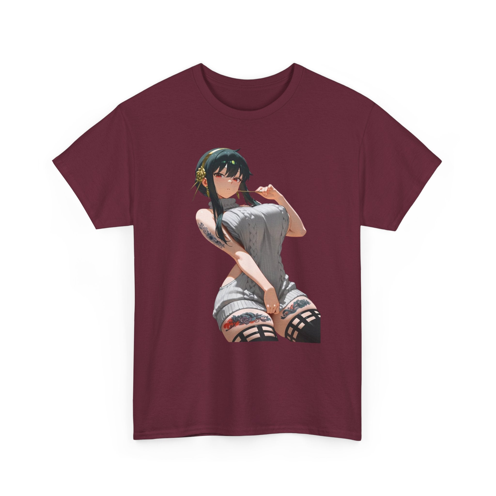 Yor Forger Sexy Tattooed Anime Heavy Cotton Tee