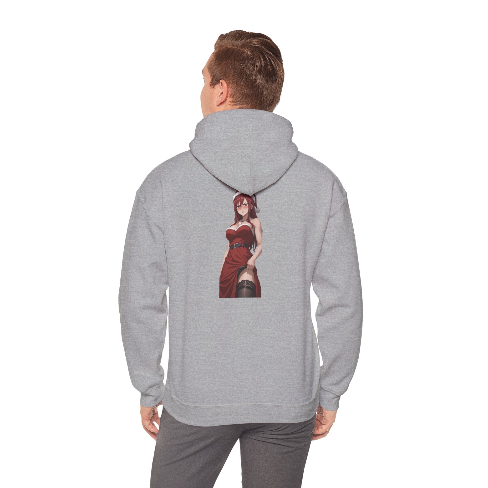 Ezra Scarlet Christmas Themed Angry Anime Unisex Heavy Blend™ Hooded Sweatshirt