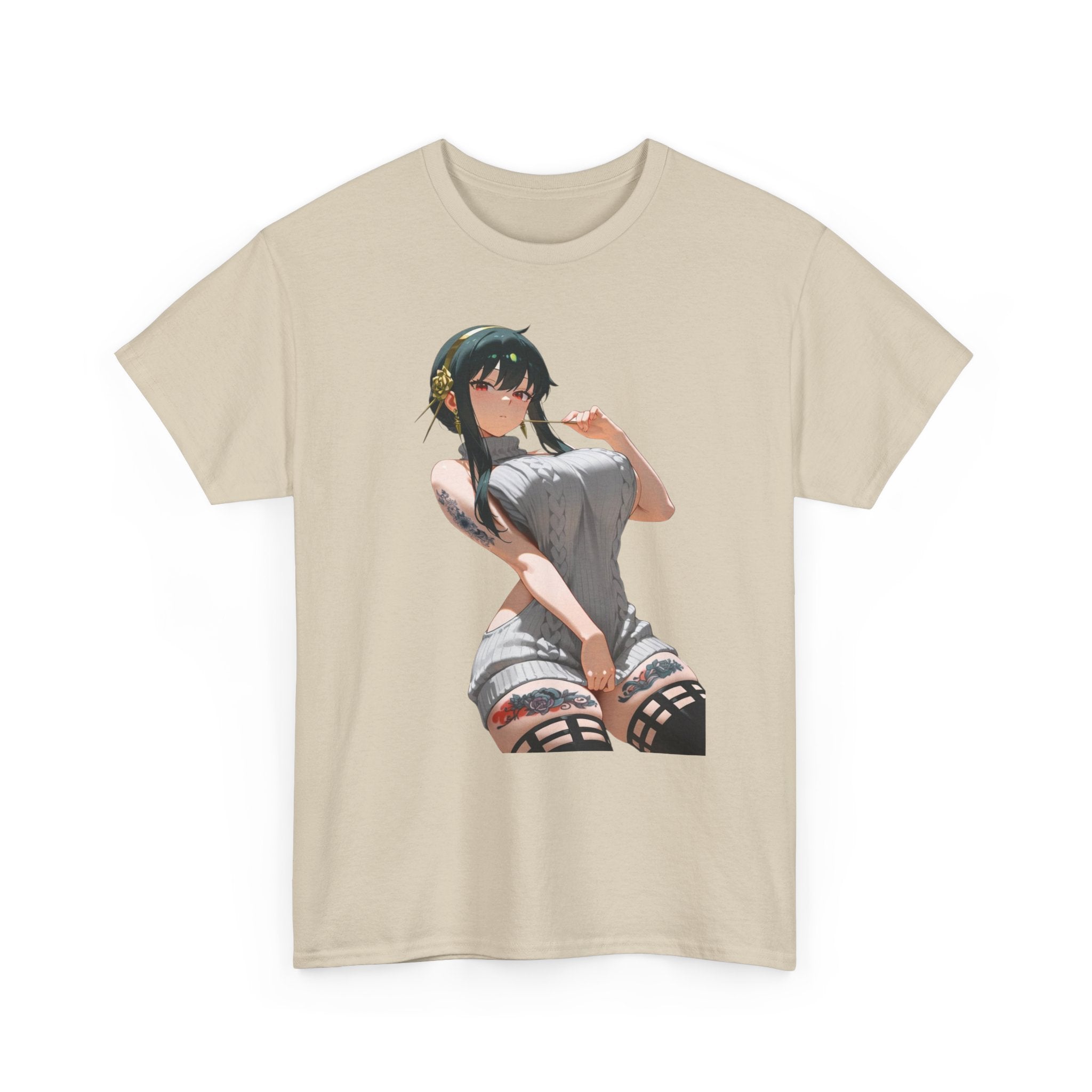 Yor Forger Sexy Tattooed Anime Heavy Cotton Tee