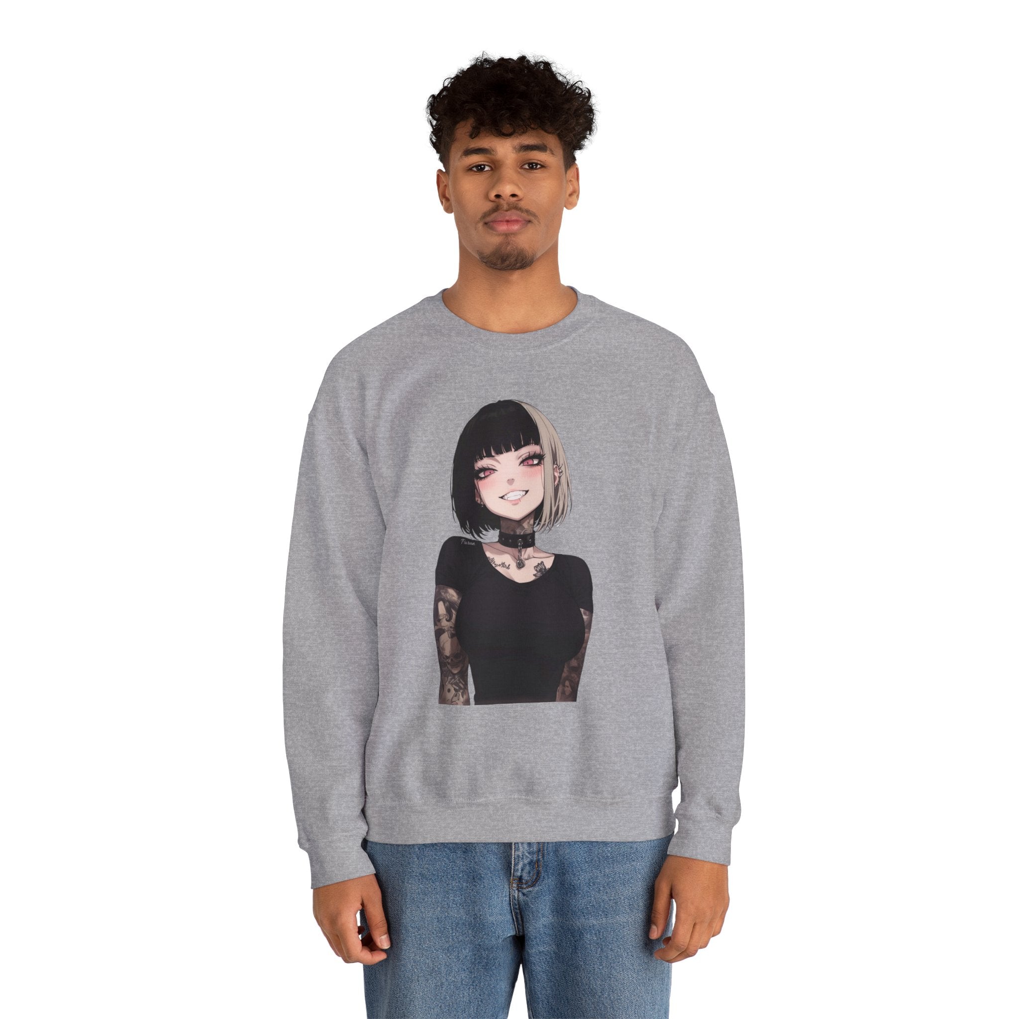 Himiko Toga Gothic Tattooed Style Unisex Heavy Blend™ Crewneck Sweatshirt