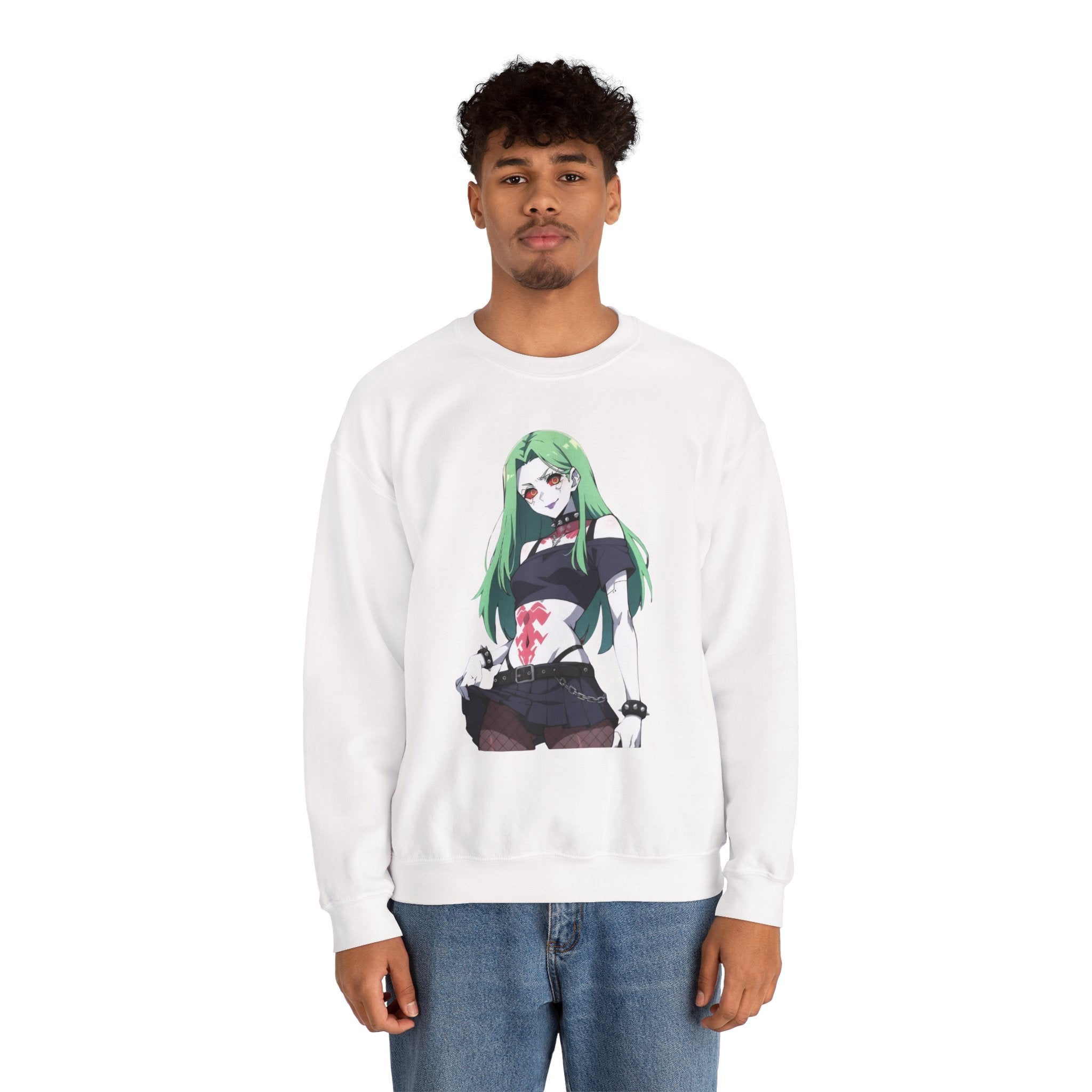Rebecca Cyberpunk Futuristic Unisex Heavy Blend™ Crewneck Sweatshirt