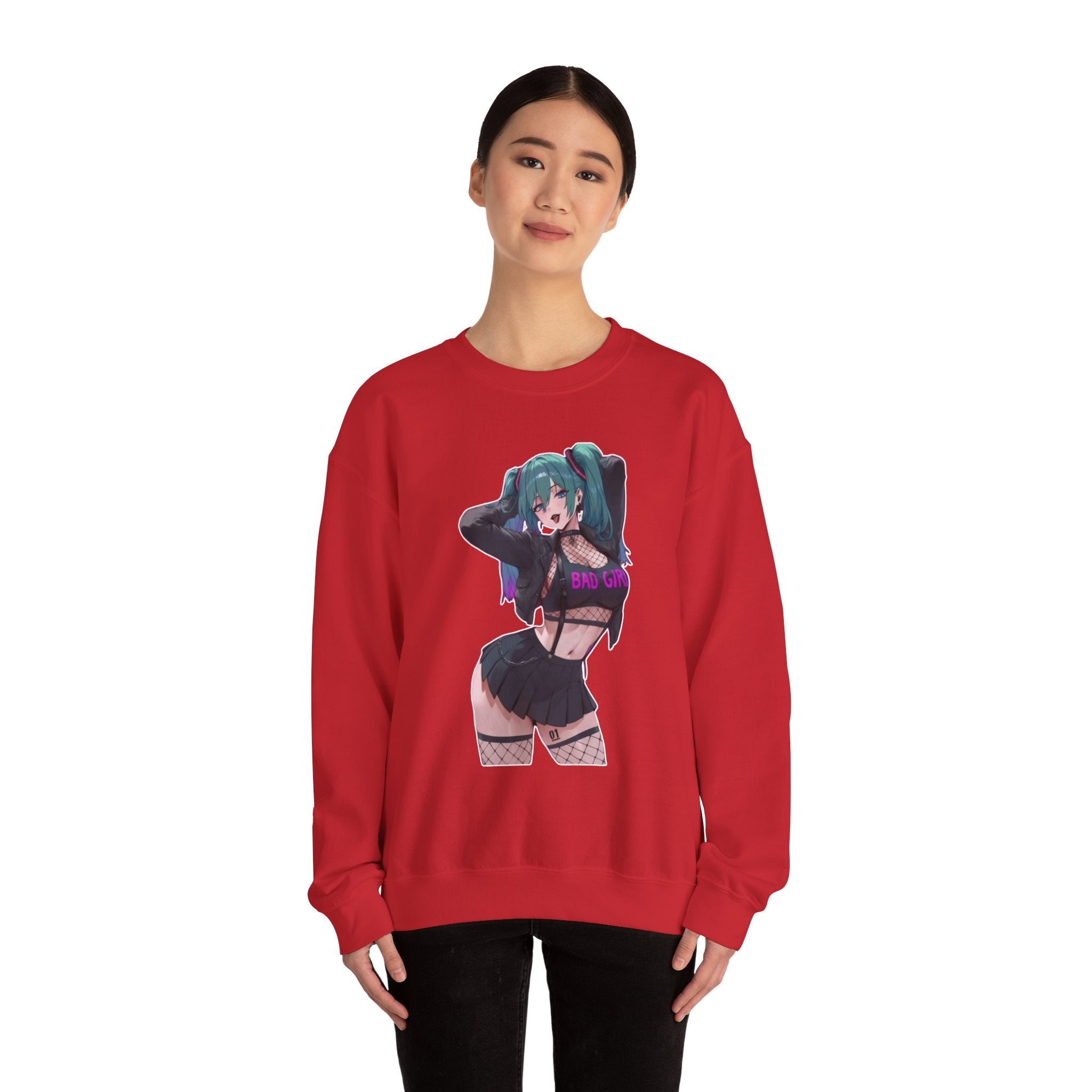 Hatsune Miku Baddie Unisex Heavy Blend™ Crewneck Sweatshirt