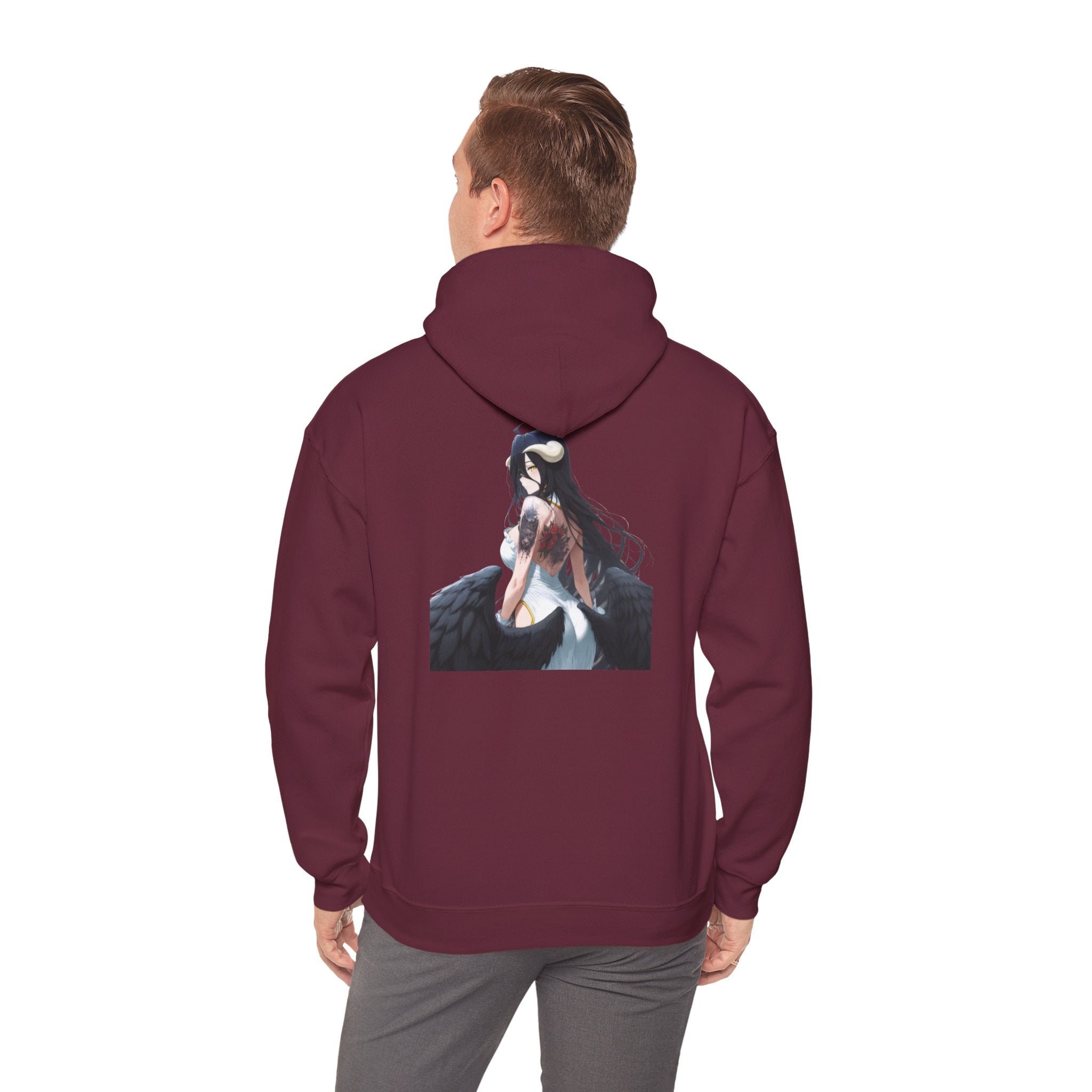 Gothic Albedo Overlord Waifu Unisex Heavy Blend™ Hooded Sweatshirt