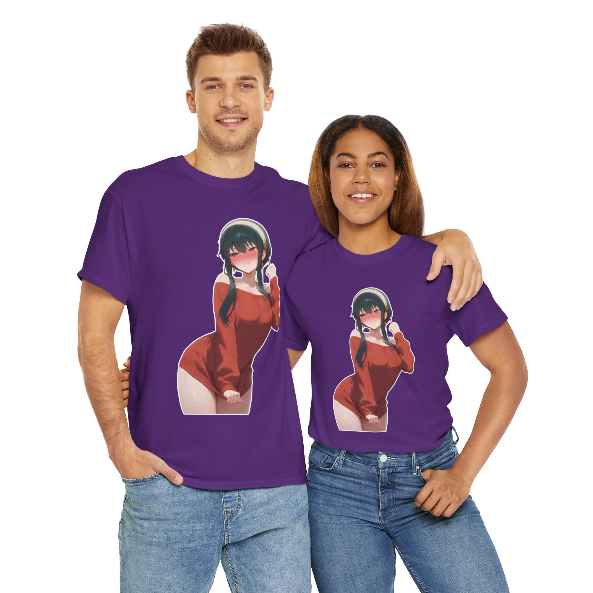 Yor Forger Blushing Waifu Unisex Heavy Cotton Tee