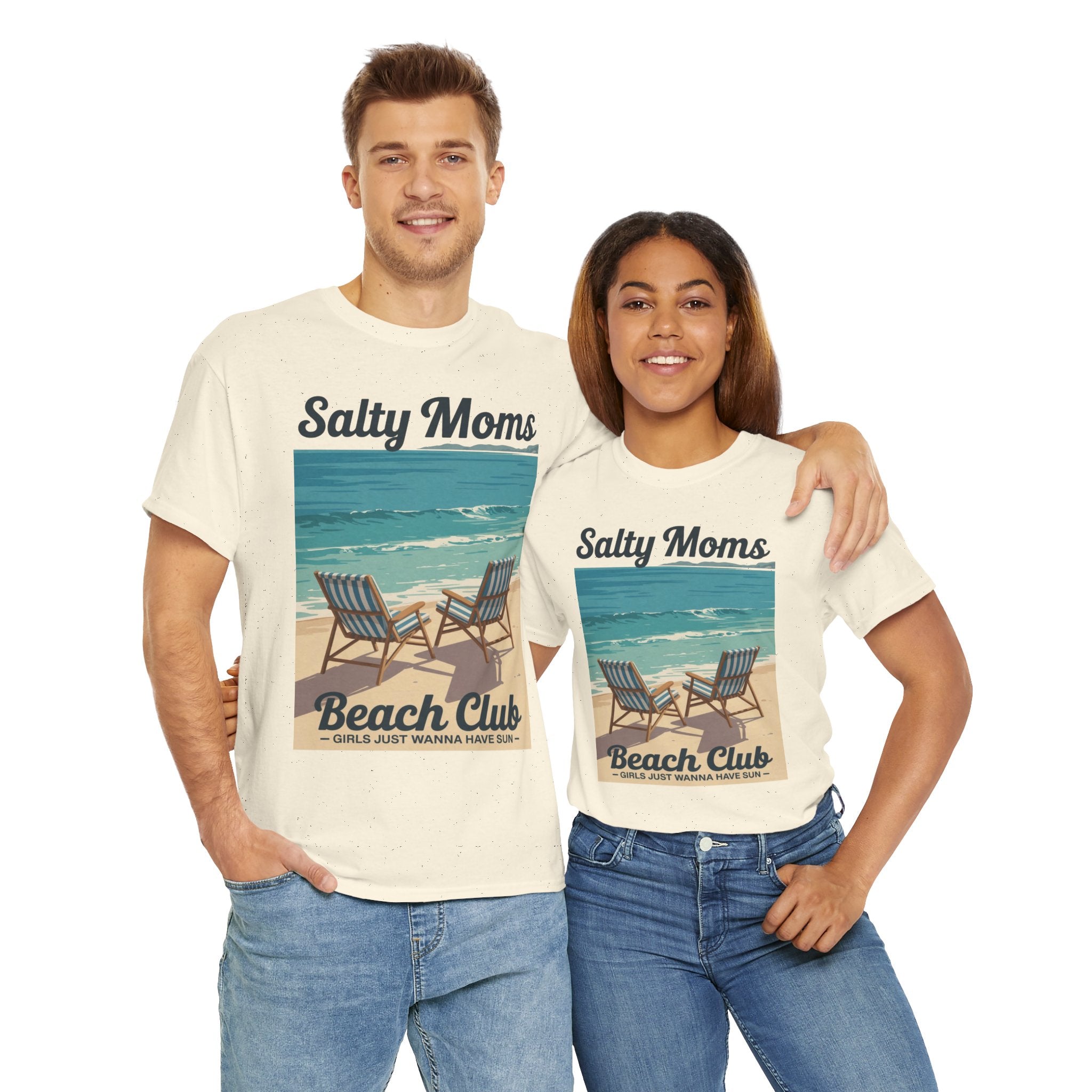 Salty Moms Beach Club Unisex Heavy Cotton Tee
