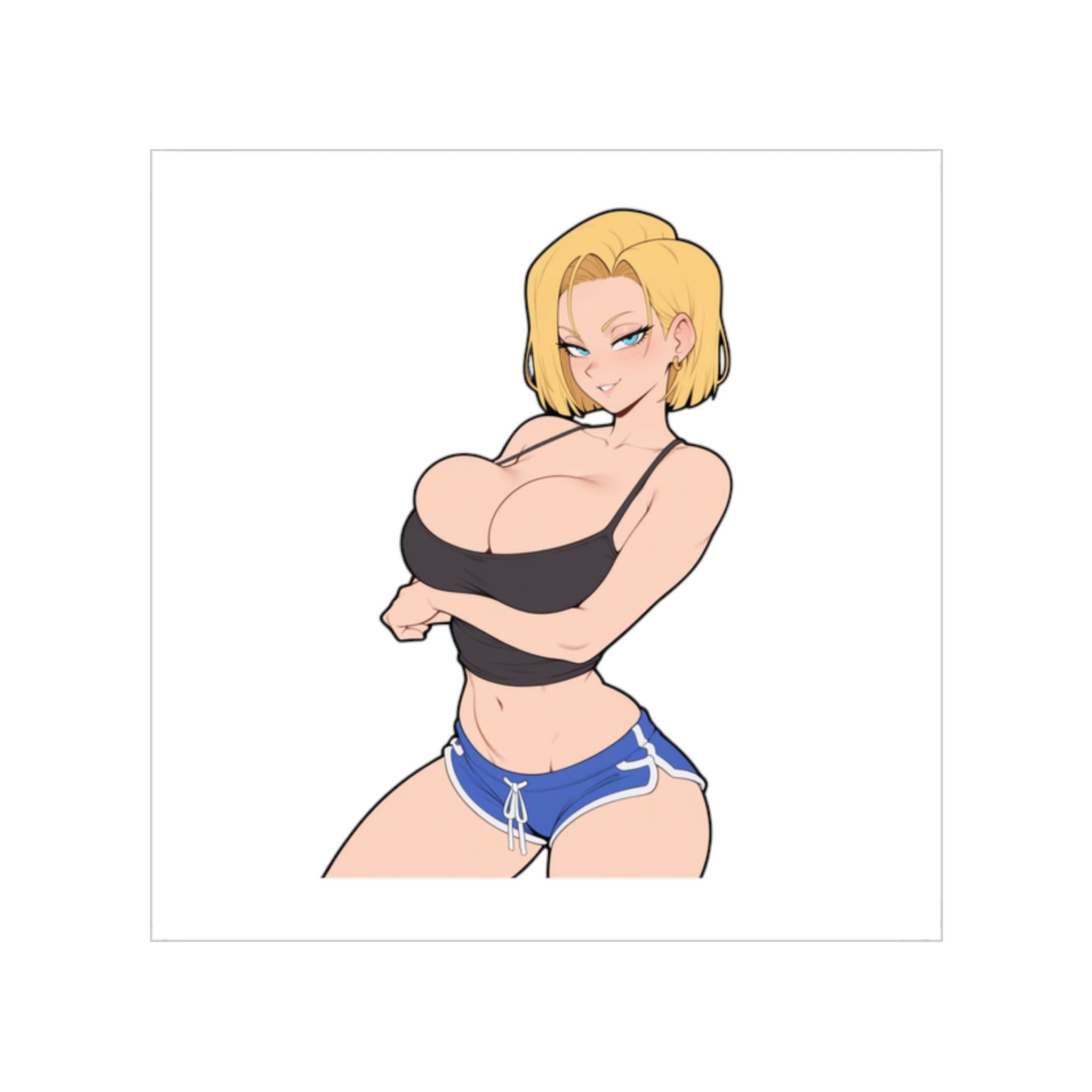 Android 18 Cansual Sexy Waifu Sticker