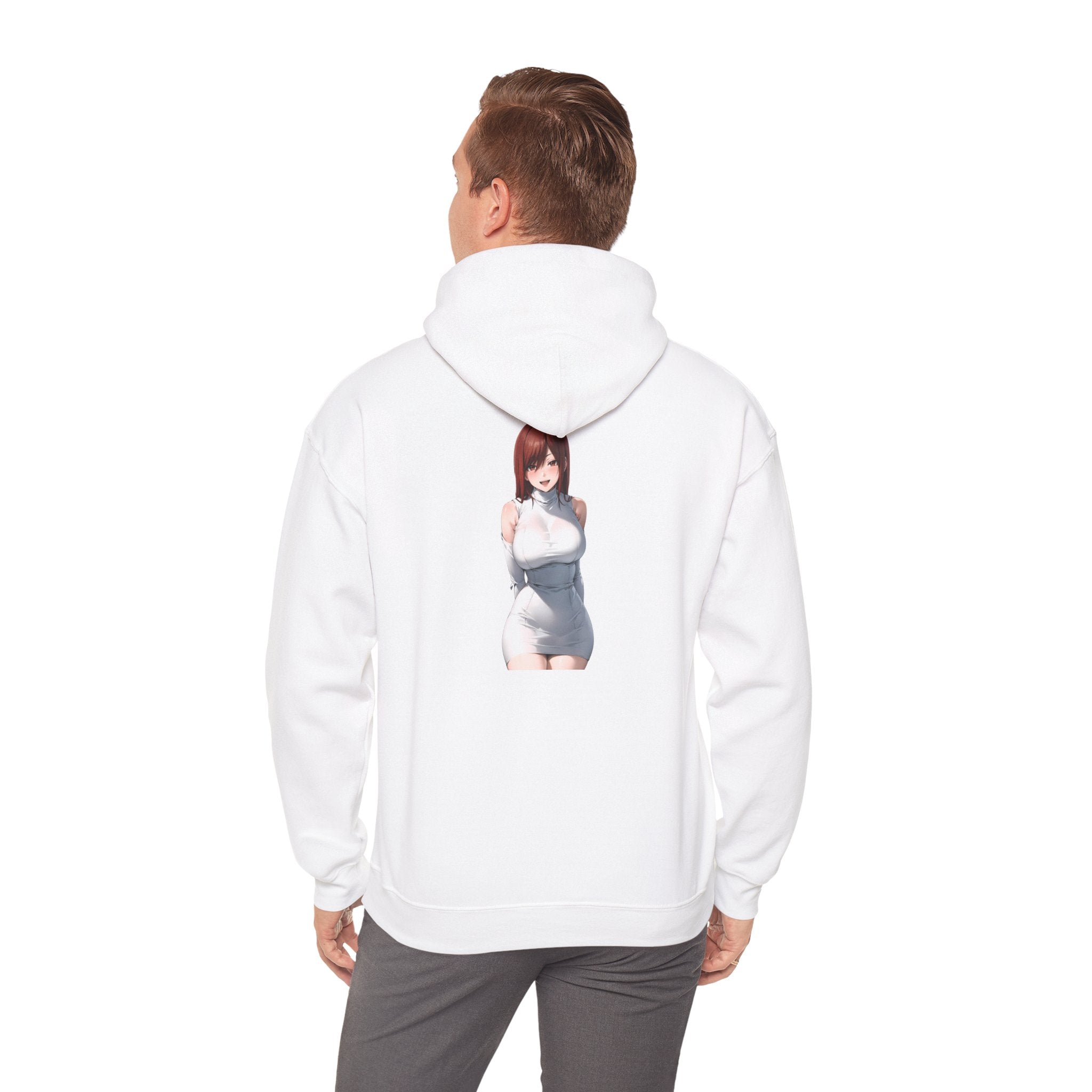 Ezra Scarlet Charming White Dress Anime Unisex Heavy Blend™ Hooded Sweatshirt